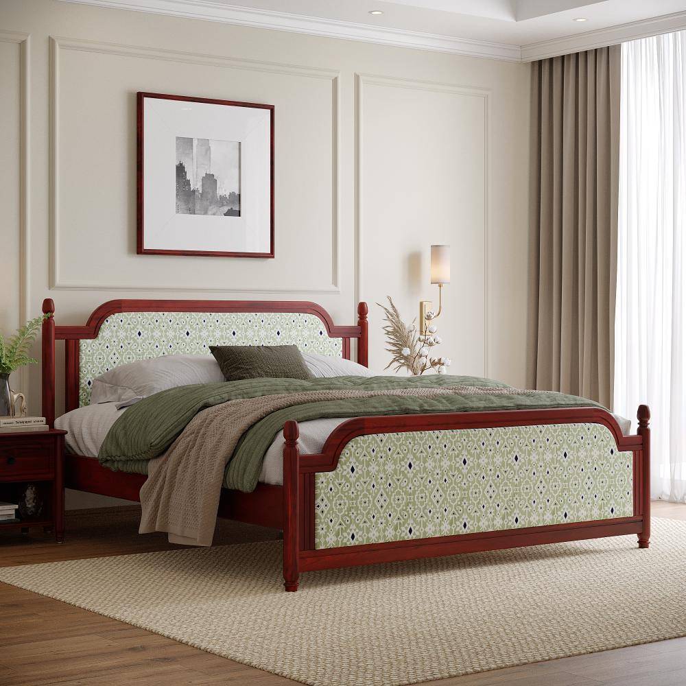 Svapiti King Non Storage Teak Wood Bed (78x72 inch)