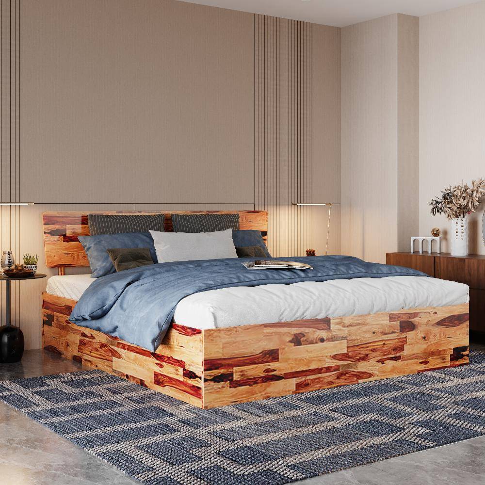 Auriga King Sheesham Wood Bed (78x72 inch)