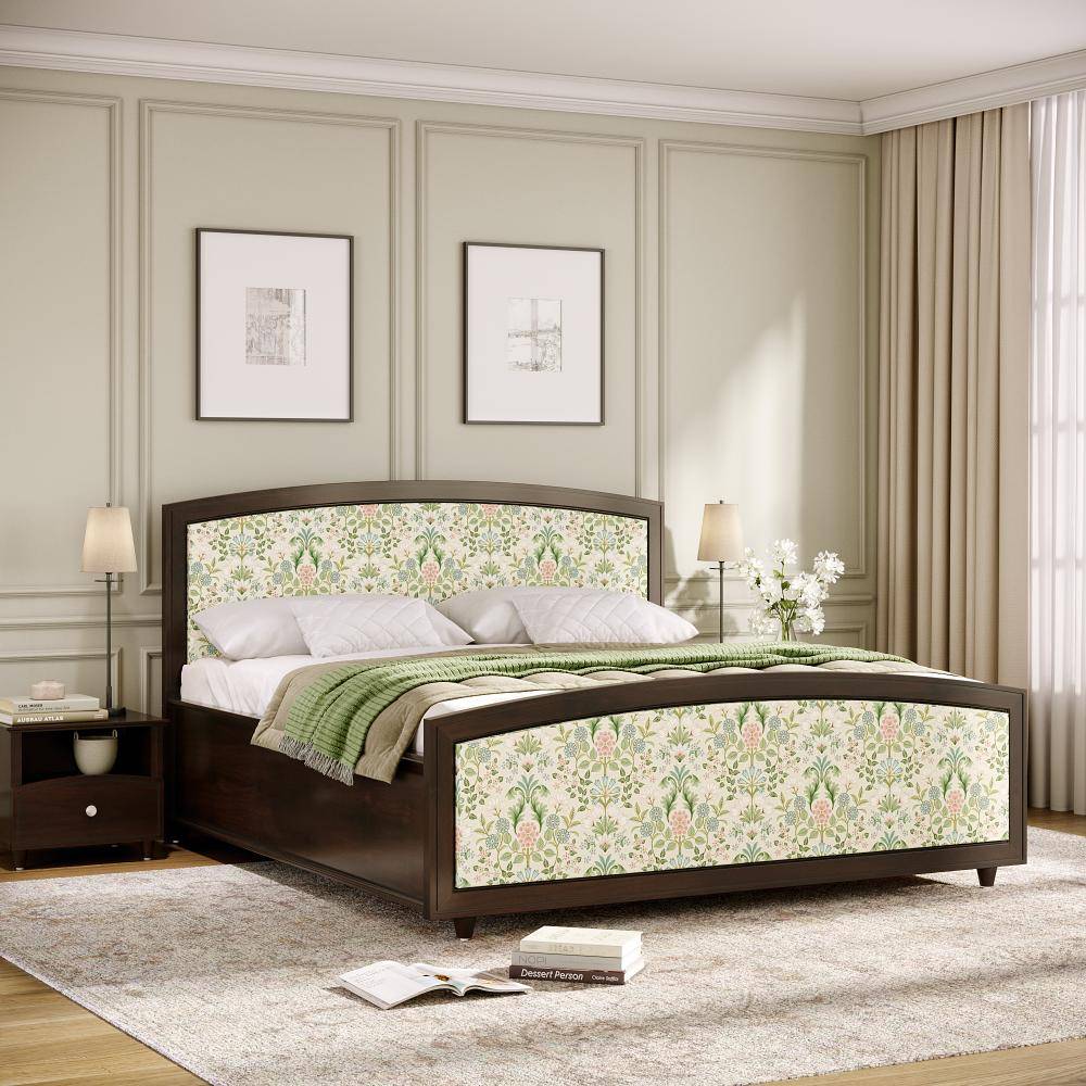 Ved King Storage Teak Wood Bed (78x72 inch)