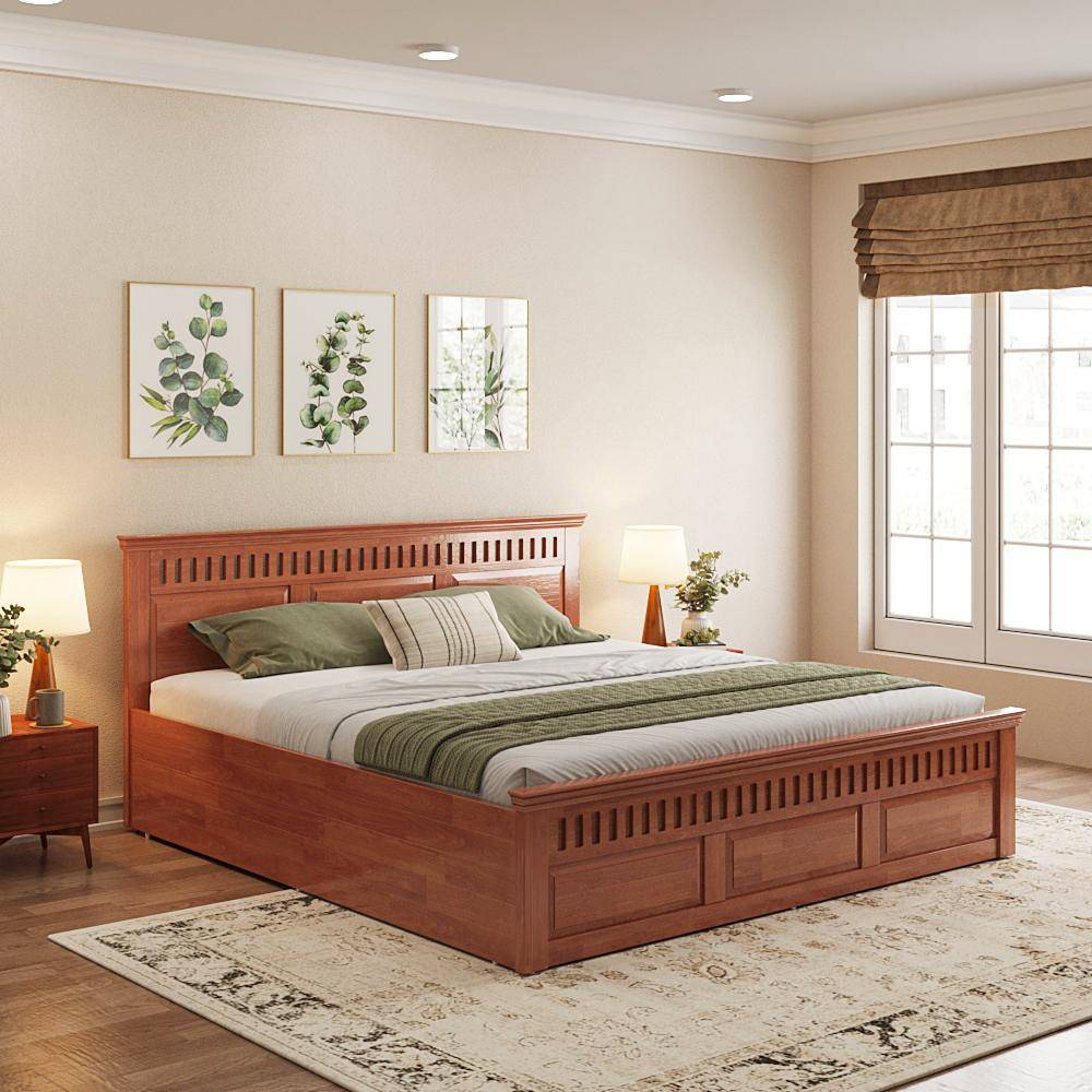 Pegasi King Solid wood bed with storage (78x72 inch)