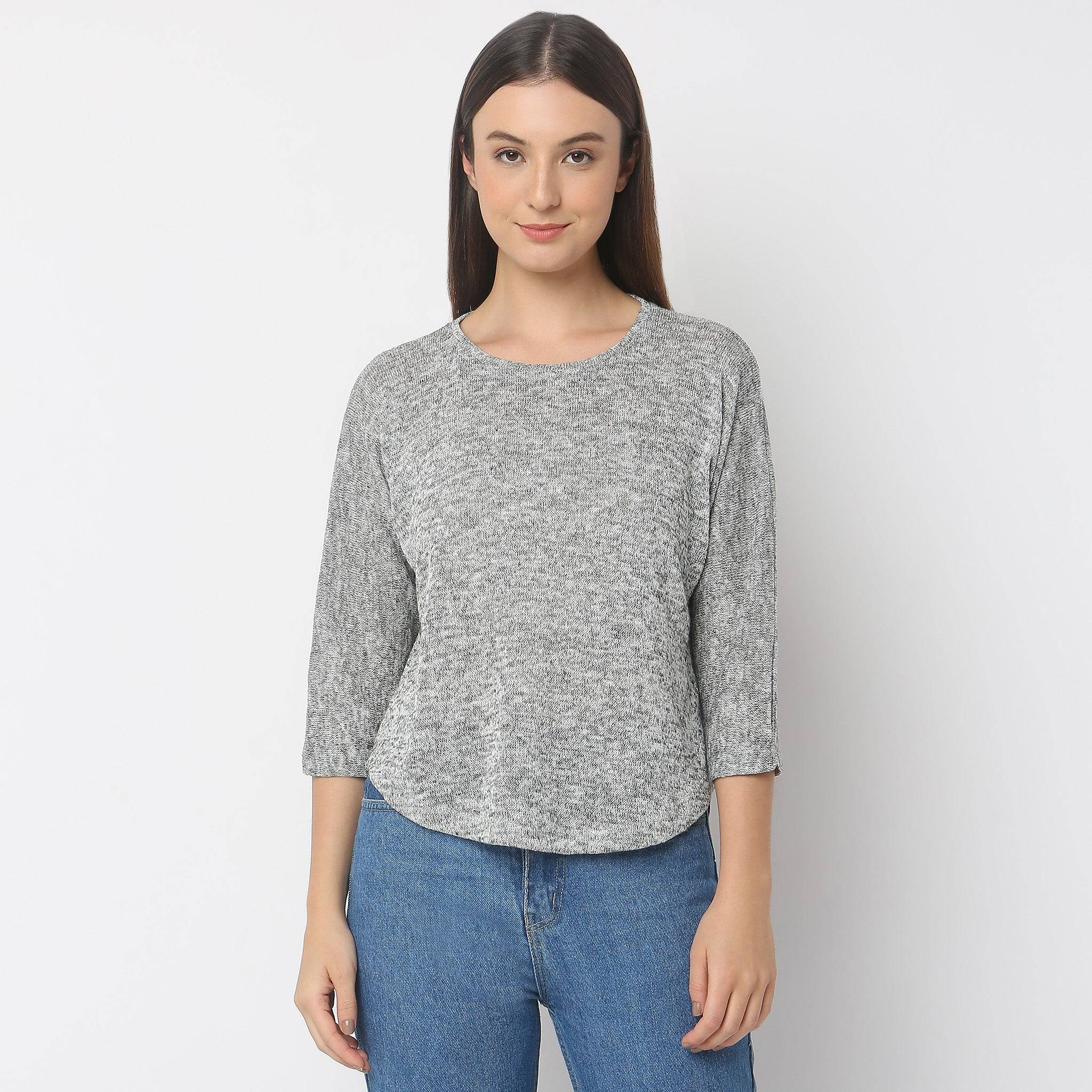 Buy Regular Fit Solid Top in Women's Clothing | Best Fashion on Plumint