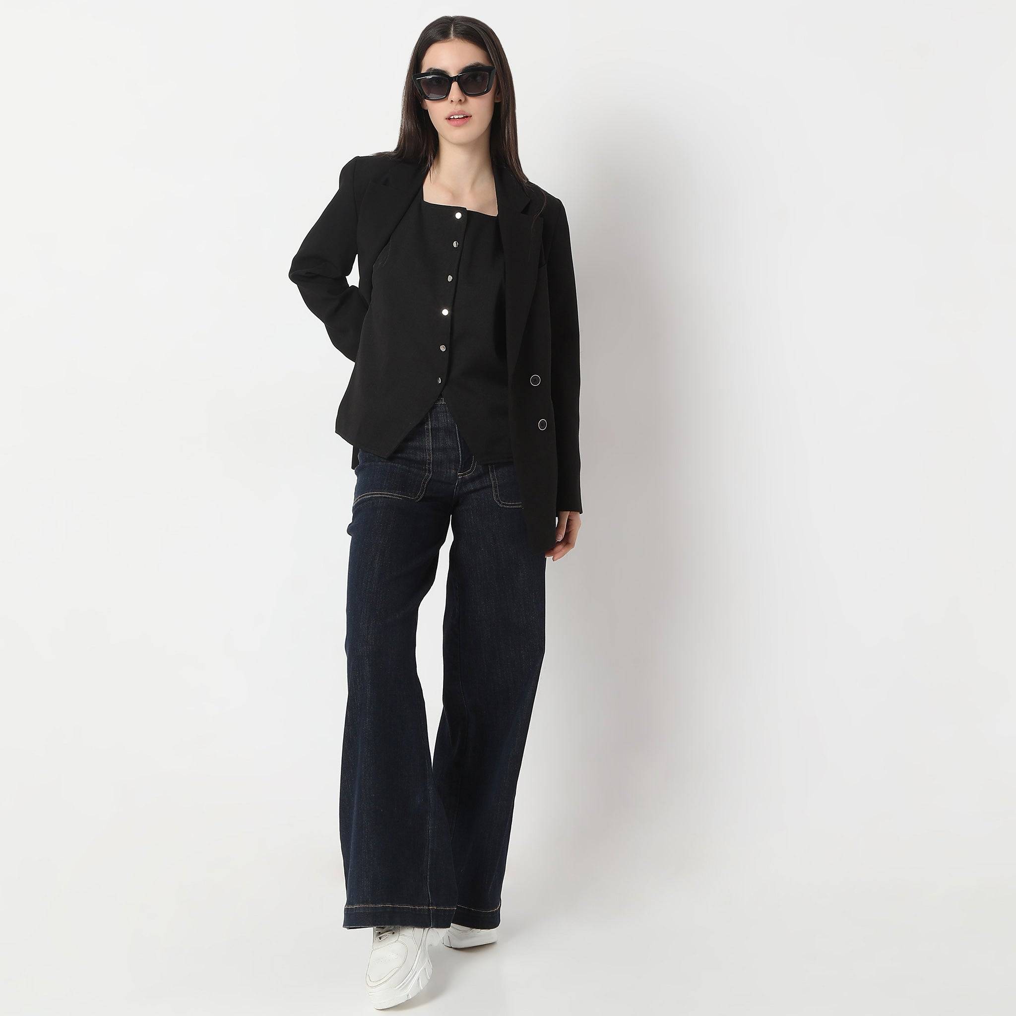 Solid Square Neck Sleeveless Top