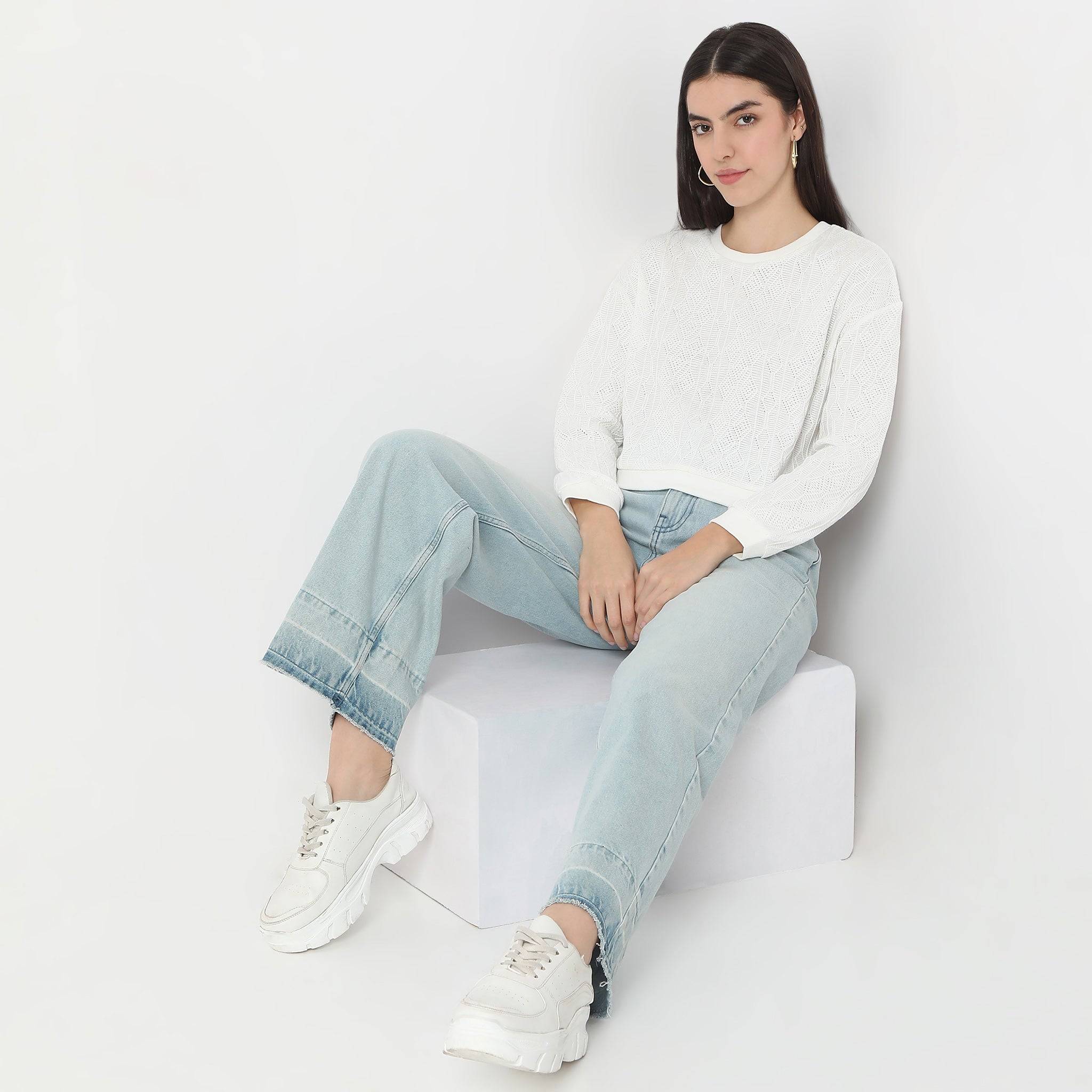 Solid Full Sleeve Fusion Top