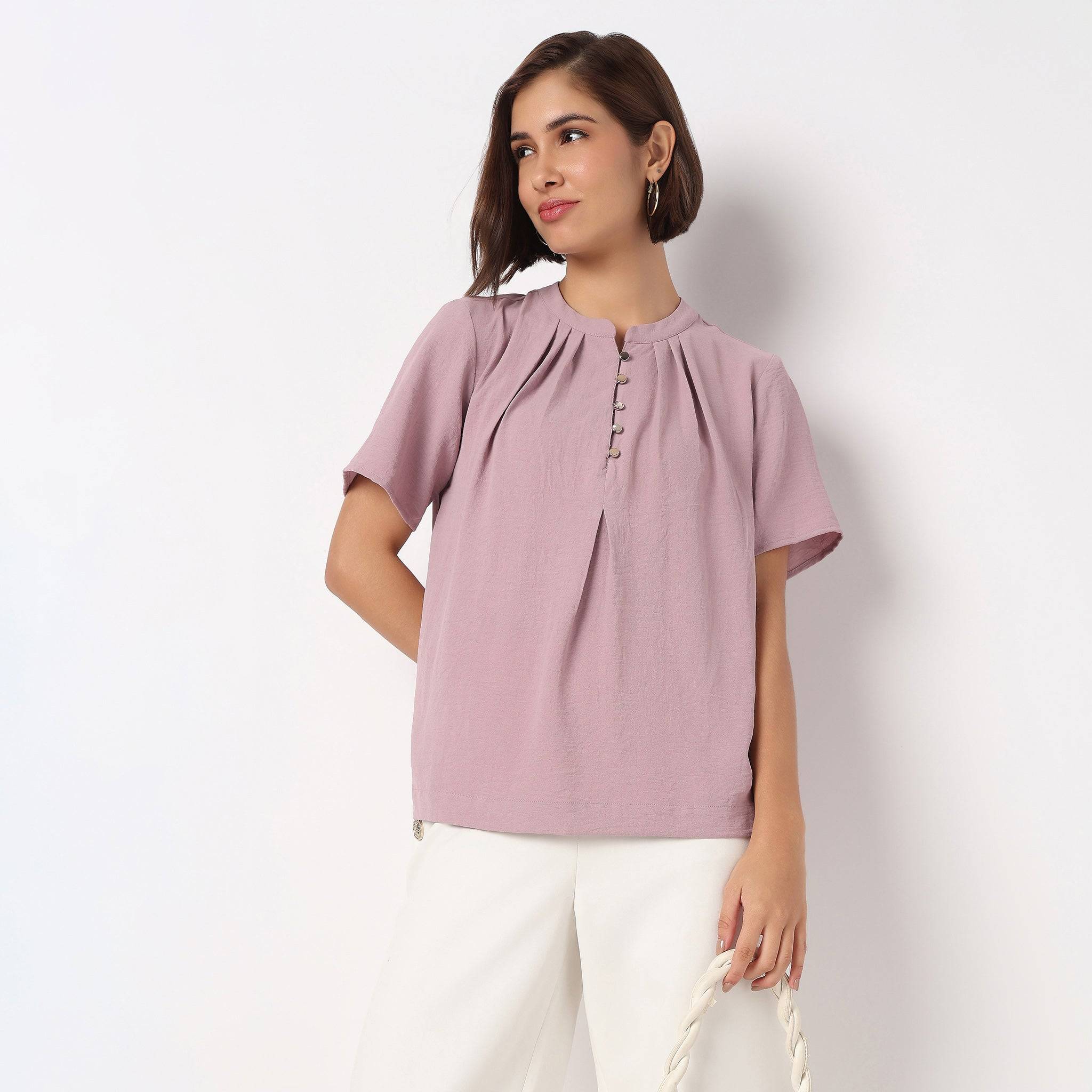 Band Neck Solid Top