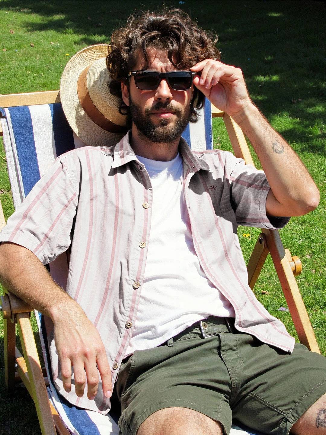 Casual Textured Short Sleeve Shirt | Pink