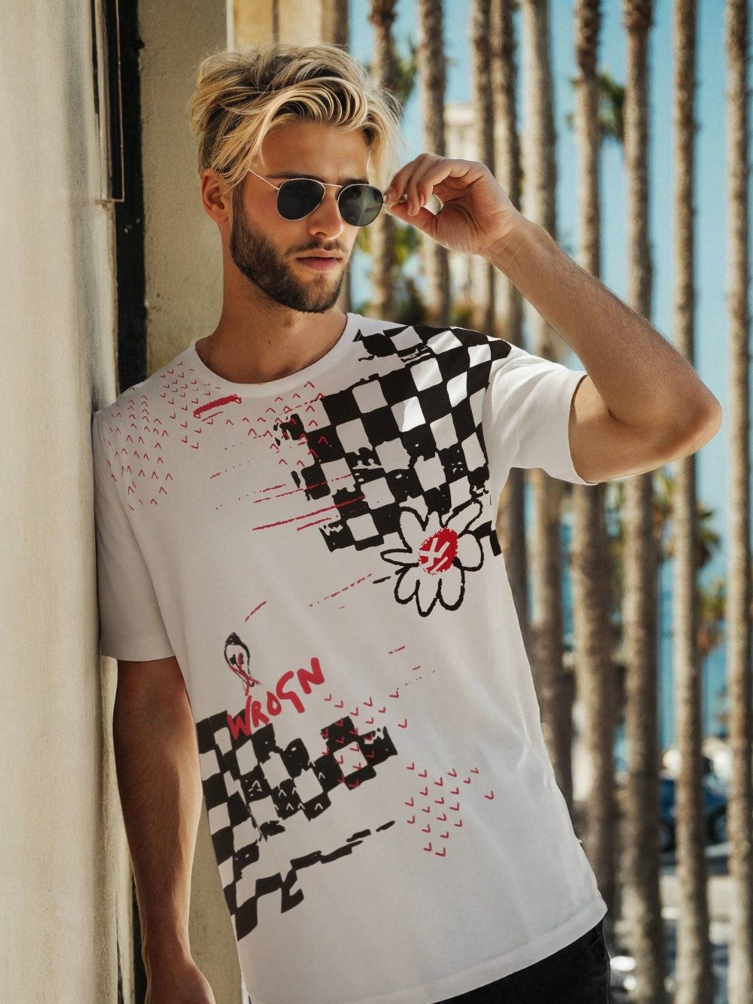 Heavy GSM Placement Print T-Shirt | Off White