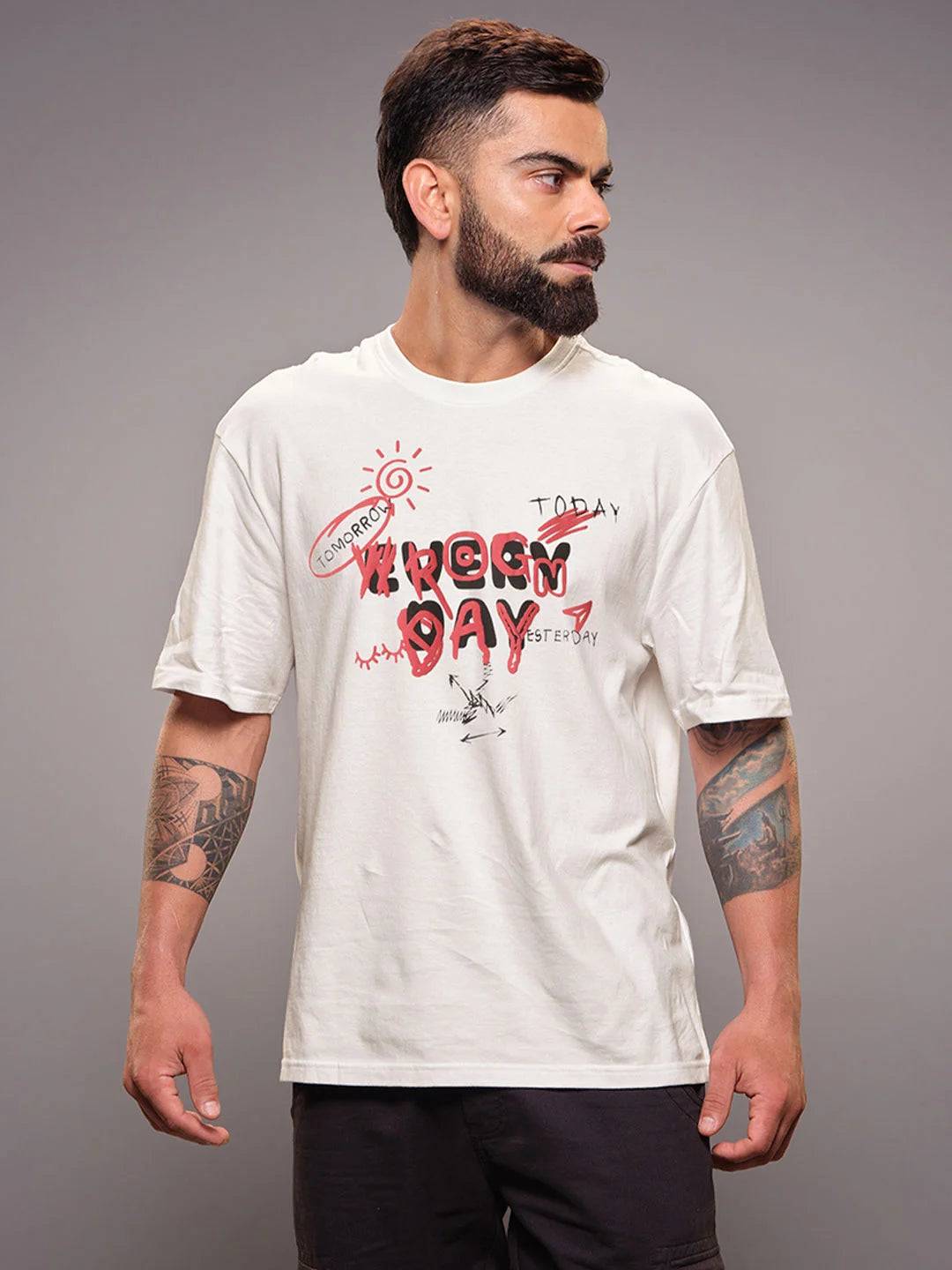 Puff Print Oversized T-Shirt | Off White