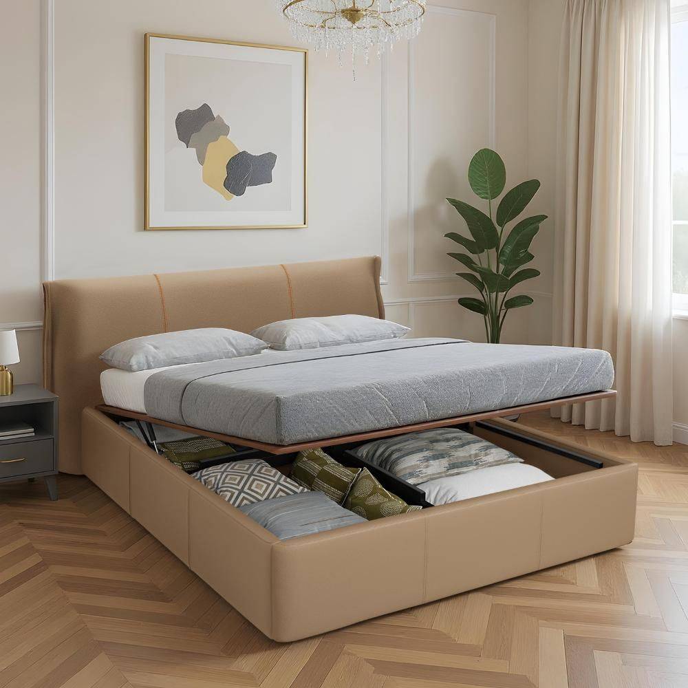 Celestra Queen Size Hydraulic Storage Upholstered Bed (78x60 inch)