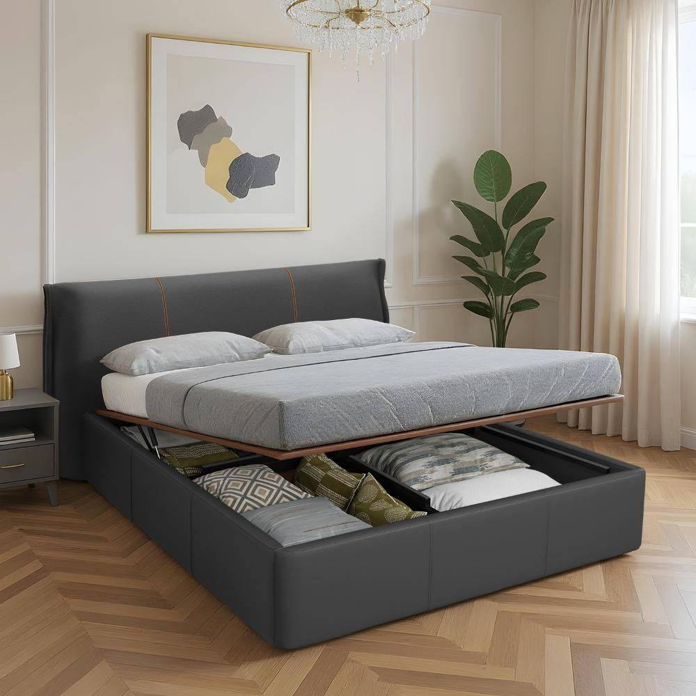 Celestra Queen Size Hydraulic Storage Upholstered Bed (78x60 inch)