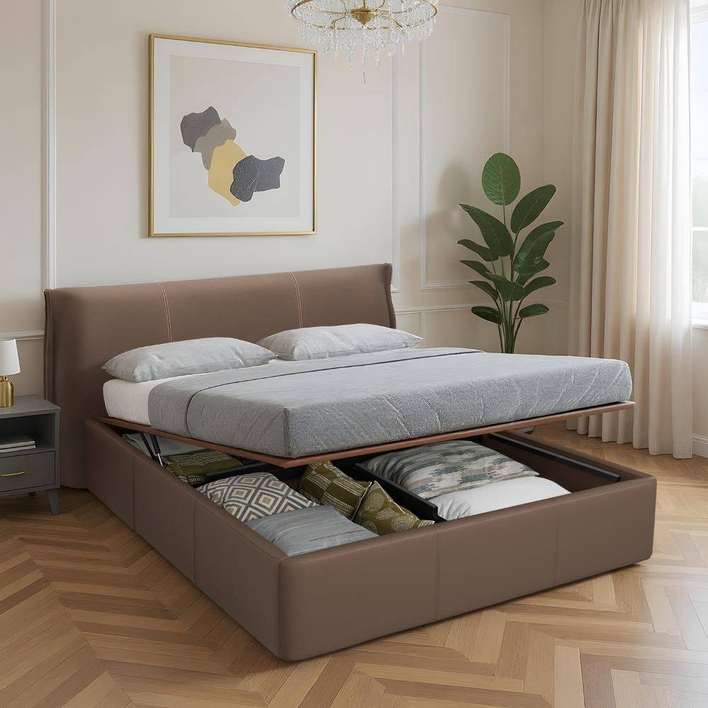 Celestra Queen Size Hydraulic Storage Upholstered Bed (78x60 inch)