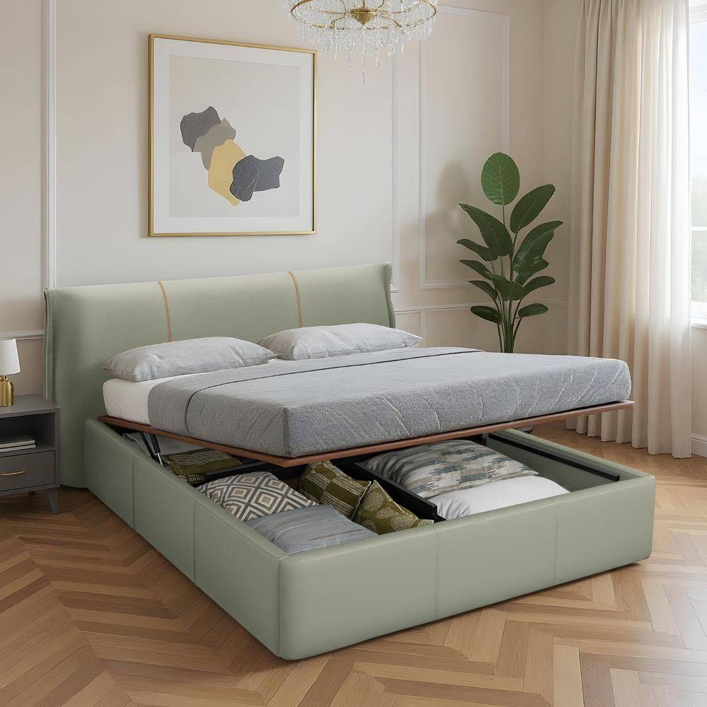 Celestra Queen Size Hydraulic Storage Upholstered Bed (78x60 inch)