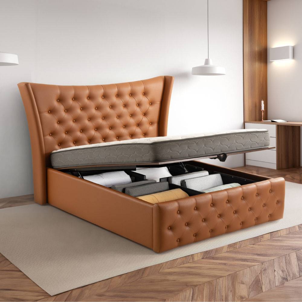 Lovejoy Hydraulic Queen Size Upholstered Bed (78x60 inch)