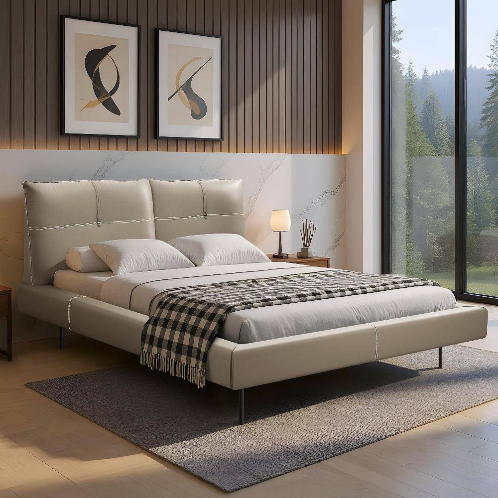 Lumelle Queen Size Without Storage Upholstered Bed (78x60 inch)