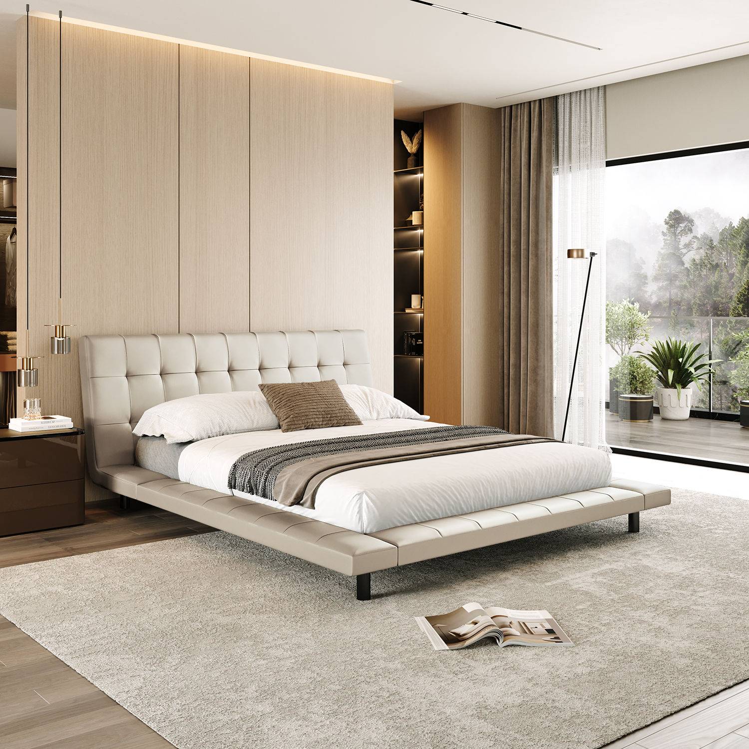 Somora Queen Size Non Storage Upholstered Bed (78x60 inch)