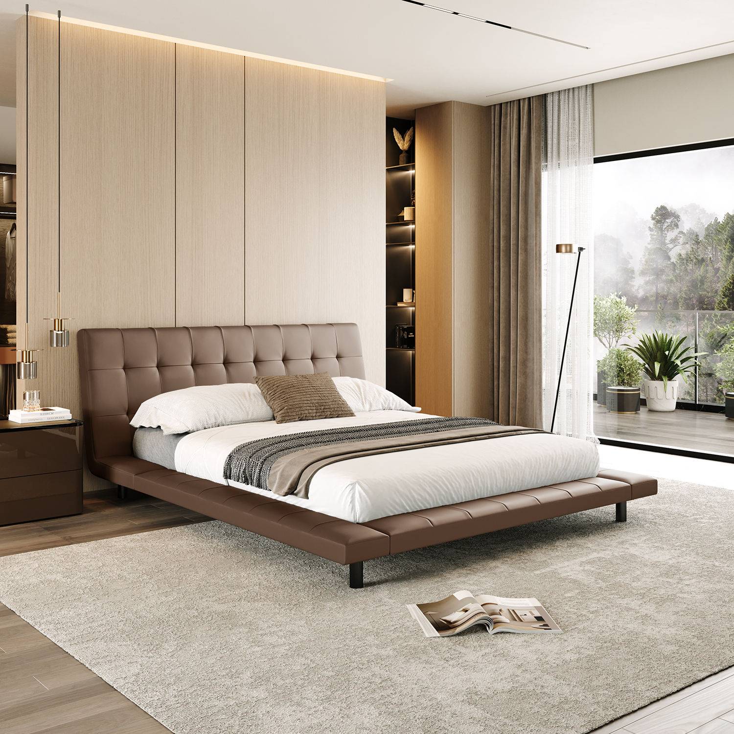 Somora Queen Size Non Storage Upholstered Bed (78x60 inch)