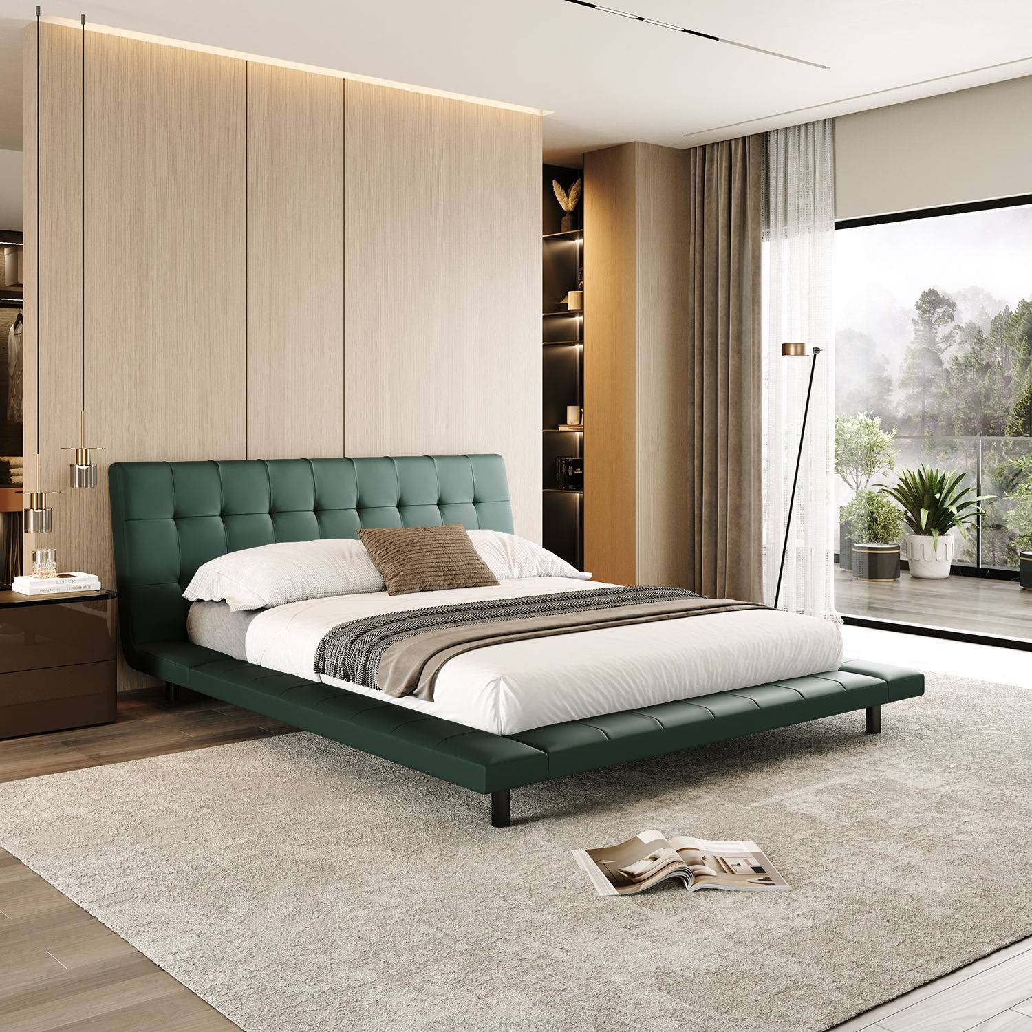 Somora Queen Size Non Storage Upholstered Bed (78x60 inch)