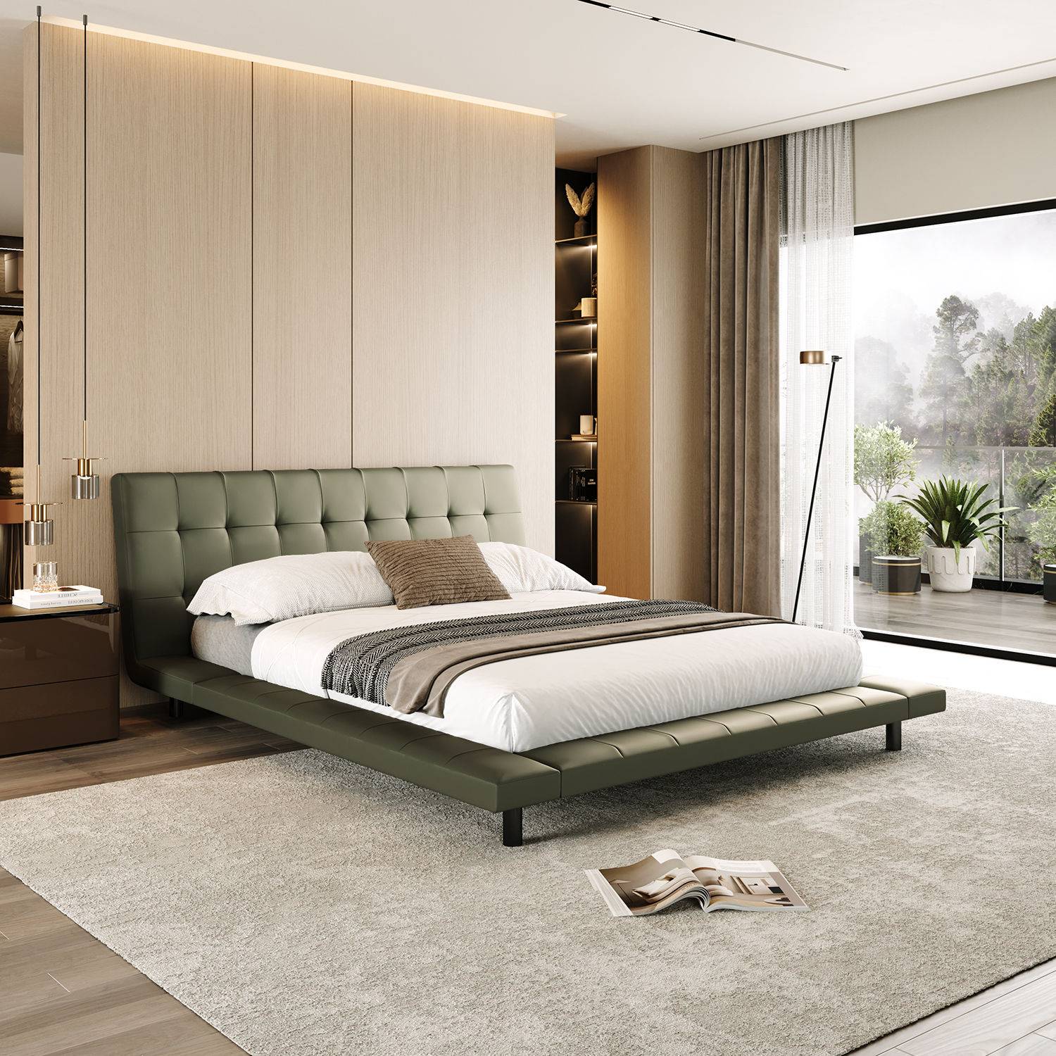 Somora Queen Size Non Storage Upholstered Bed (78x60 inch)