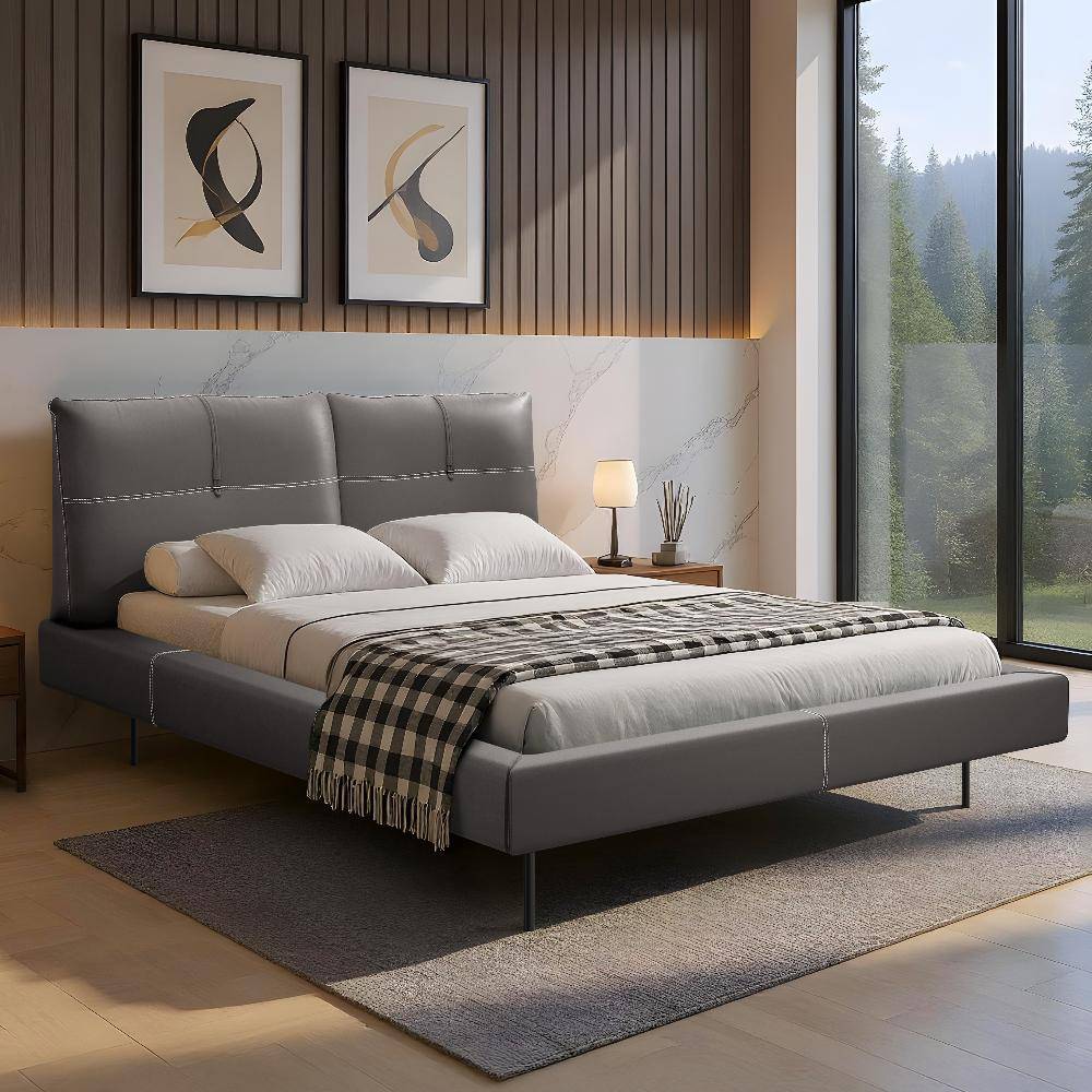 Lumelle Queen Size Without Storage Upholstered Bed (78x60 inch)