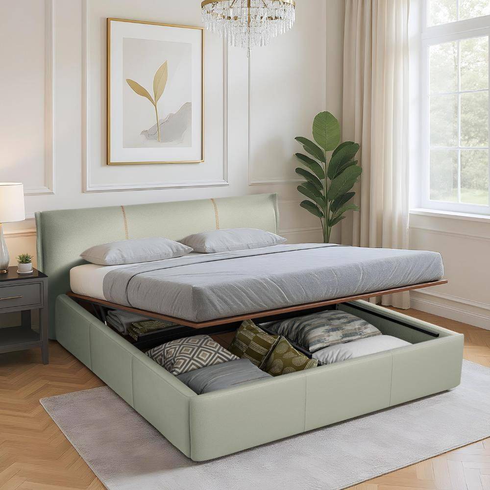 Celestra King Size Hydraulic Storage Upholstered Bed (78x72 inch)