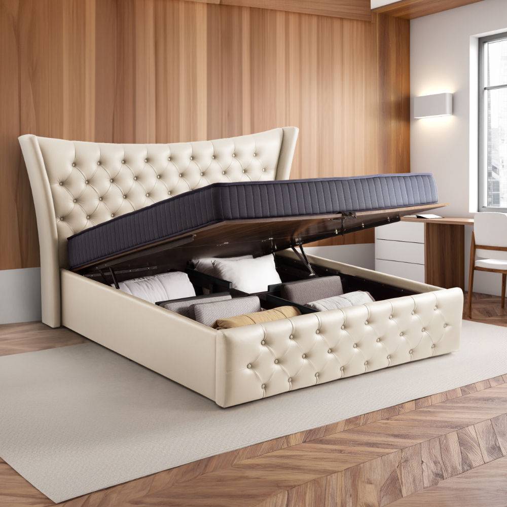 Lovejoy Hydraulic King Size Upholstered Bed (78x72 inch)