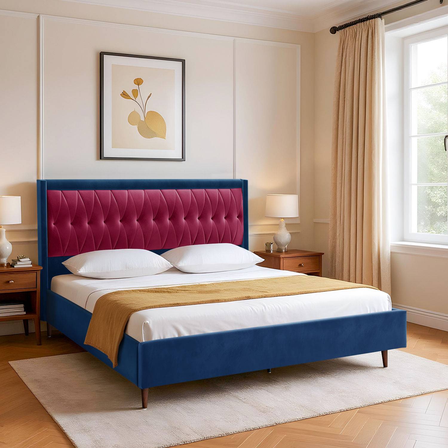 Asterion King Size Non Storage Upholstered Bed (78x72 inch)