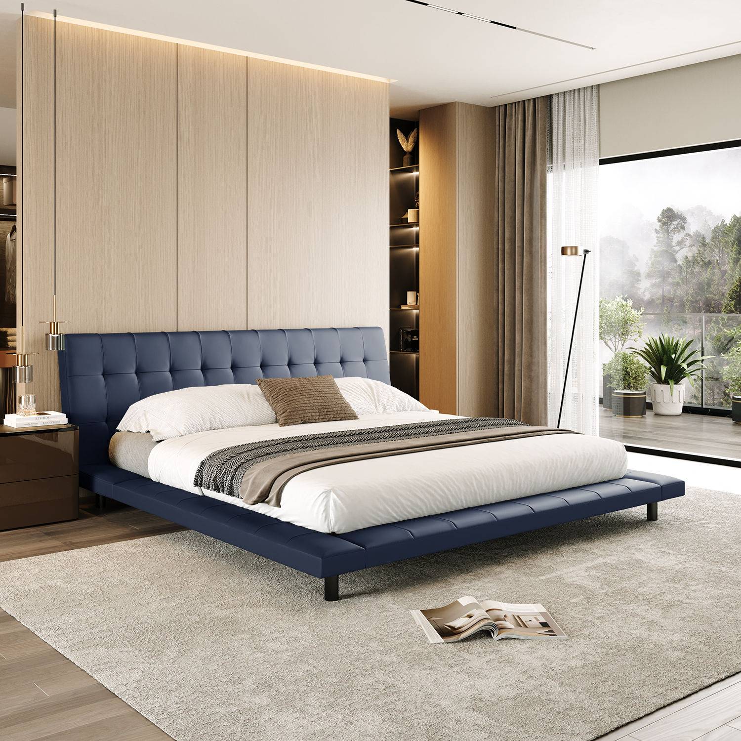 Somora King Size Non Storage Upholstered Bed (78x72 inch)