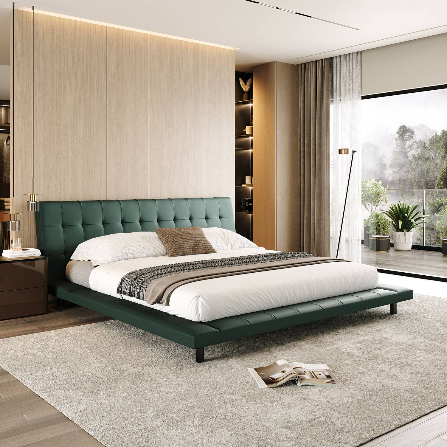 Somora King Size Non Storage Upholstered Bed (78x72 inch)