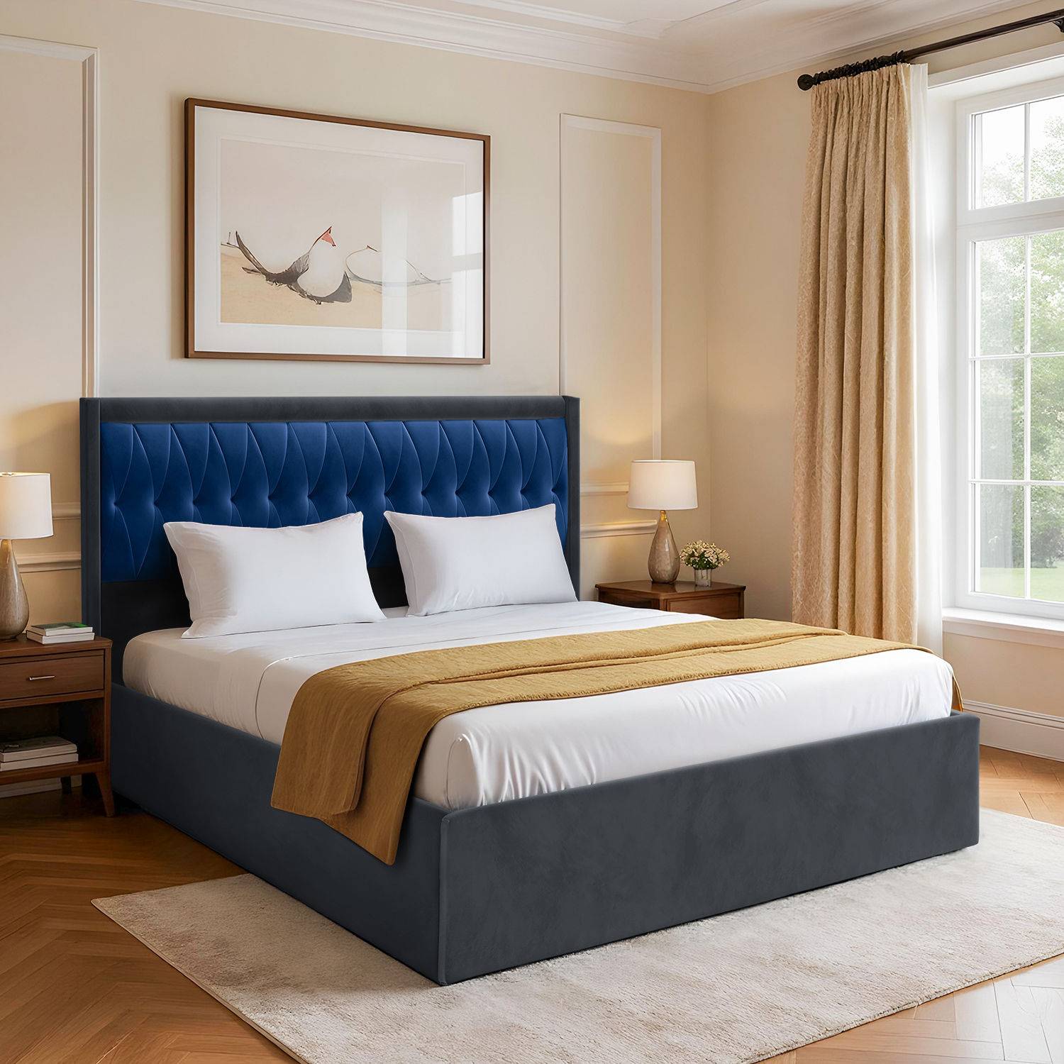 Asterion King Size Storage Upholstered Bed (78x72 inch)