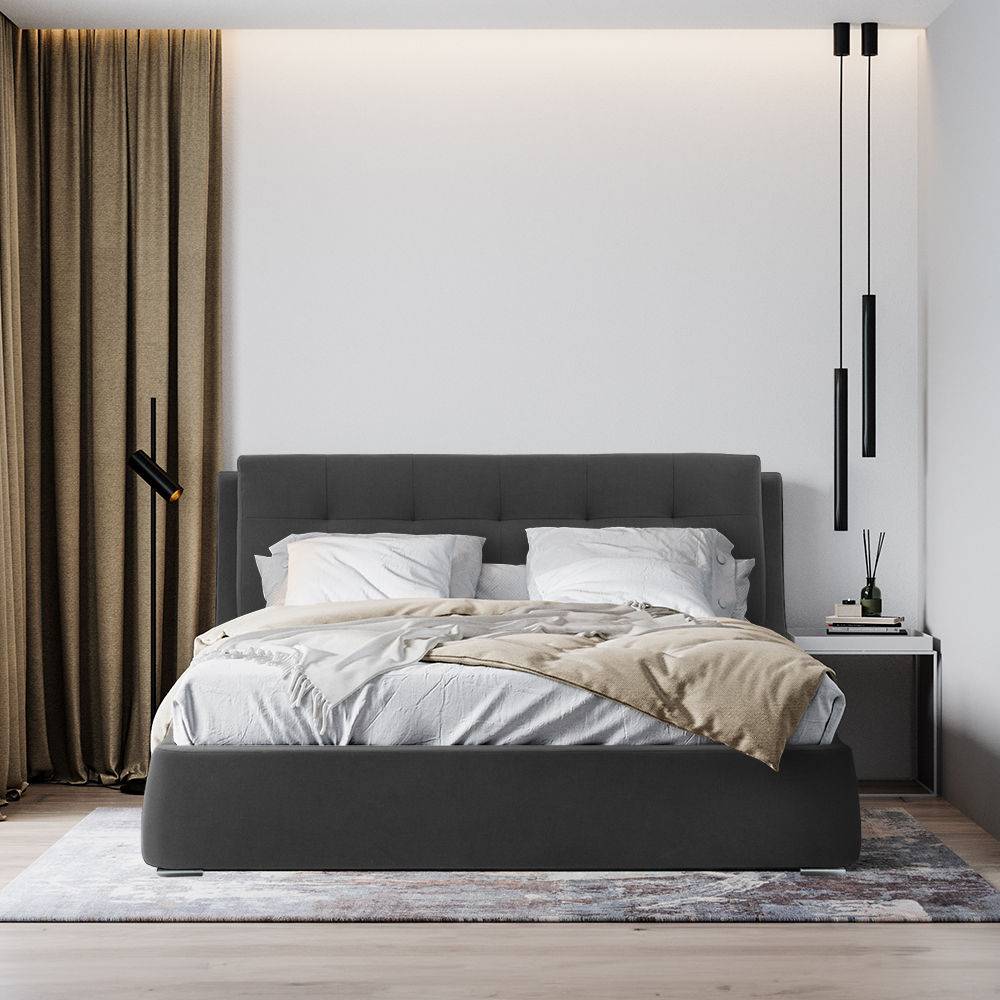 Lanta King Size Upholstered Bed (78x72 inch)