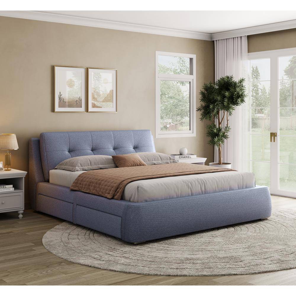 Lanta King Size Upholstered Bed (78x72 inch)