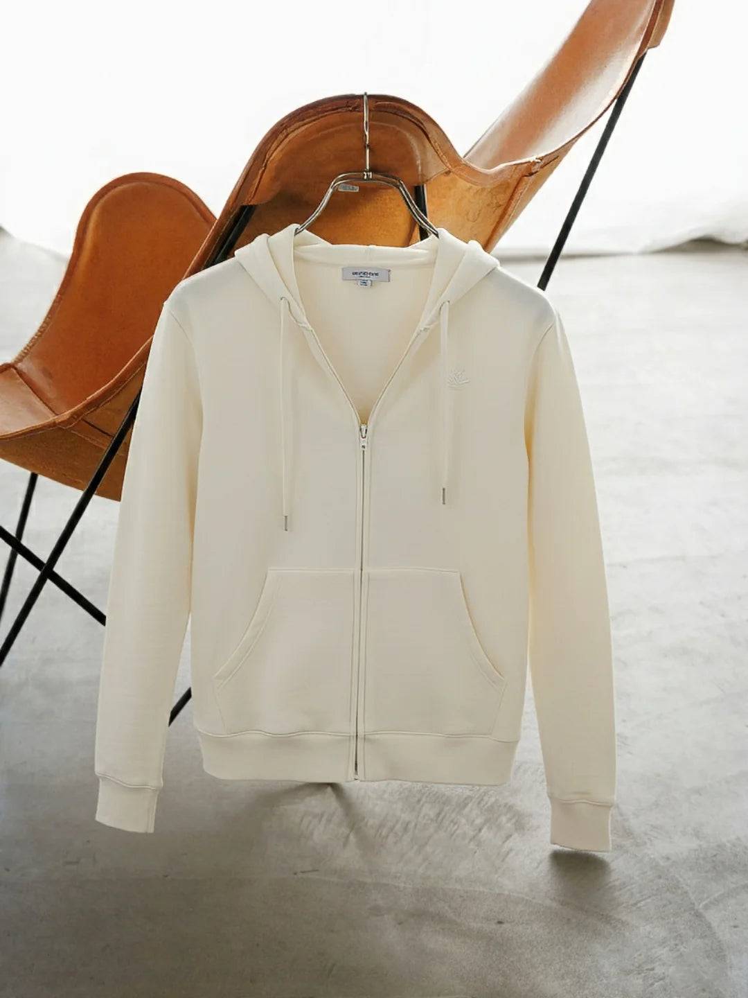 Men’s Solid Zip-Up Hoodie Sweatshirt | Aloe Wash