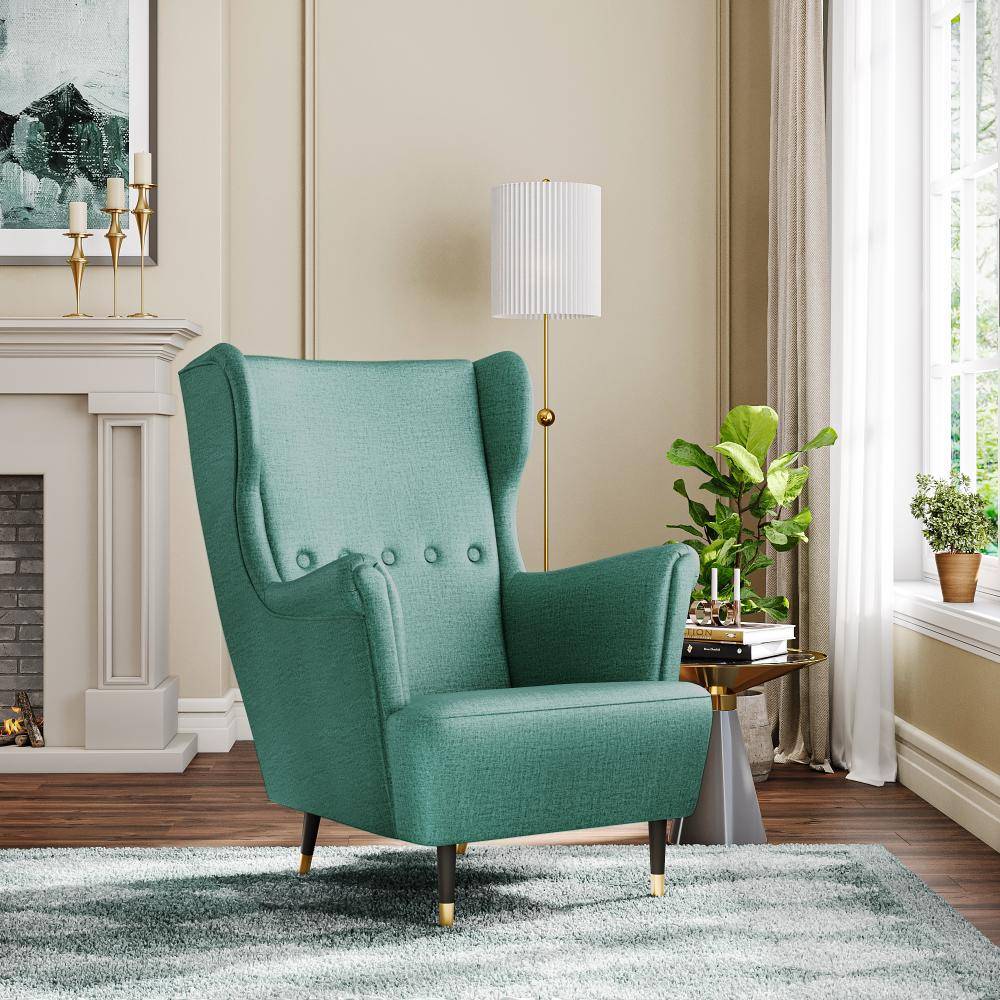Nicco Wing Chair - Reflection Aqua Blue