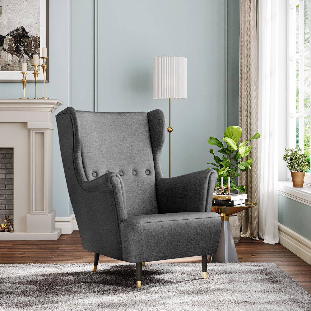 Nicco Wing Chair - Reflection Charcoal Grey