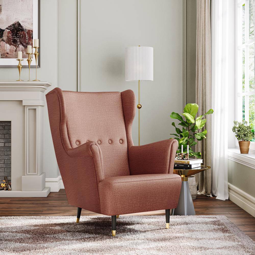 Nicco Wing Chair - Reflection Rose Brown