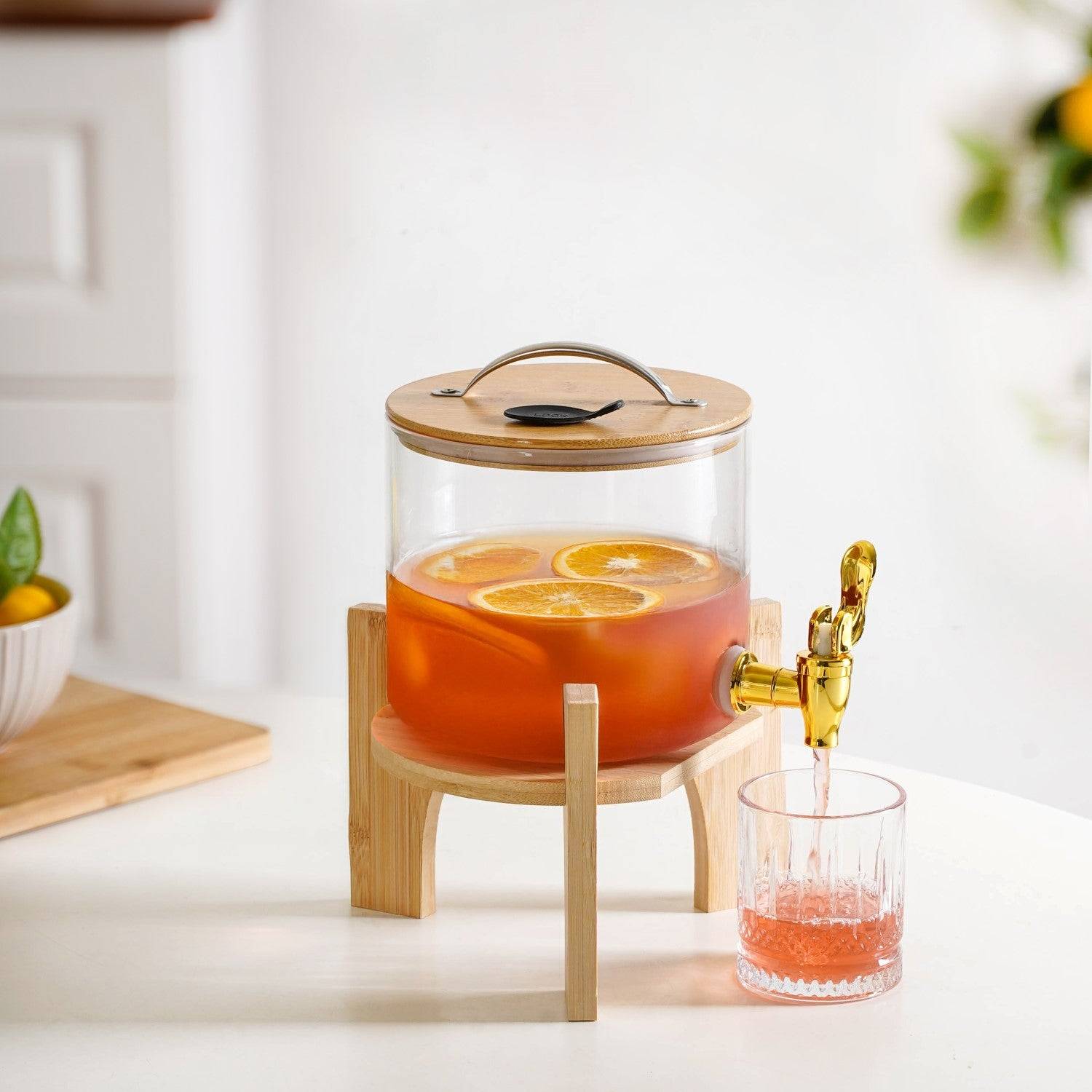 Water Dispenser With Bamboo Stand 2600ml buy only at ₹2195