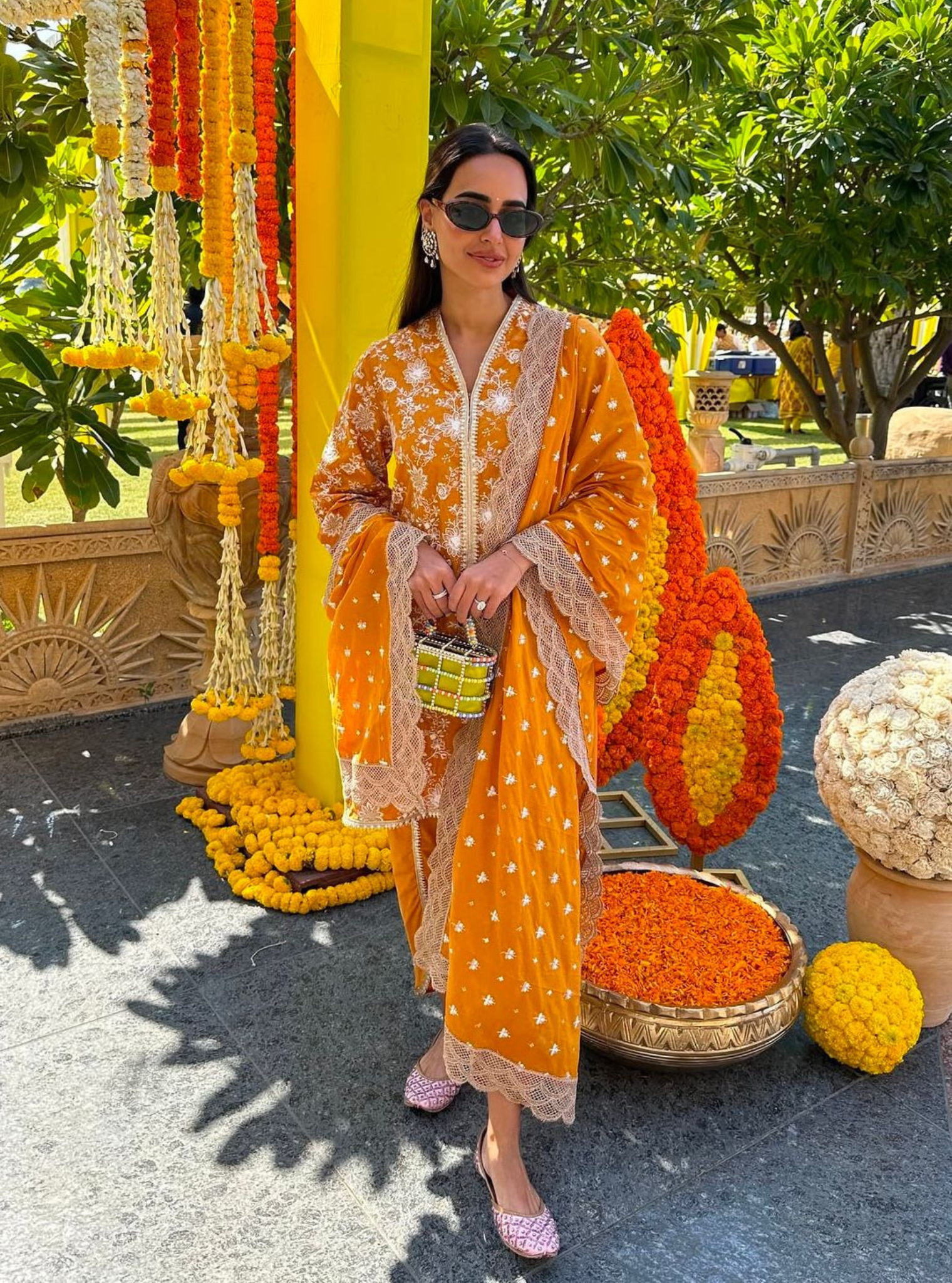 Komen Supima Cotton Mustard Kurta Set