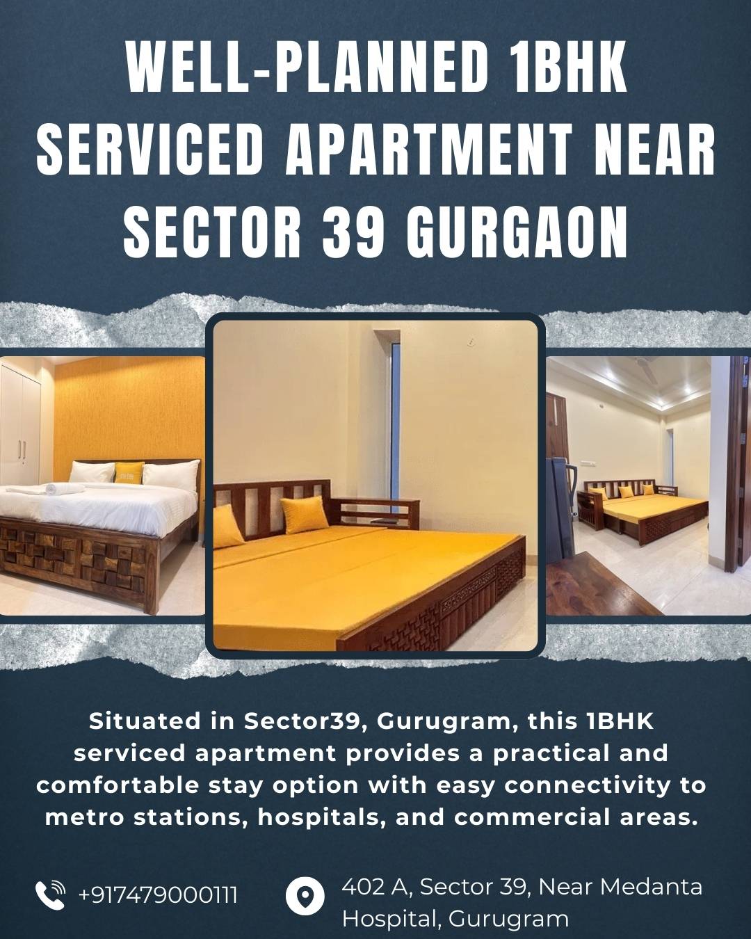 Affordable 1BHK Serviced Apartment in Gurgaon for Practical Daily Living
