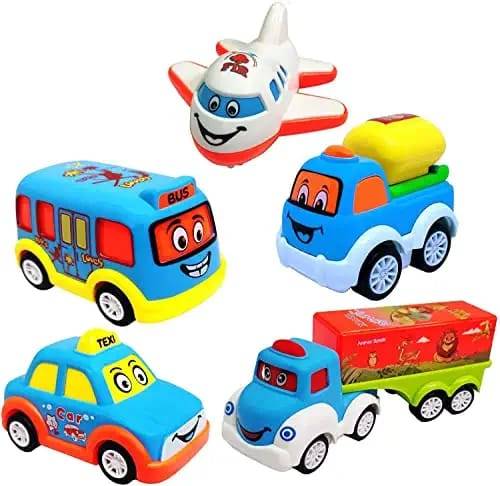 Mini Cartoon Truck and Car Set For Kids (Pack of 5 Vehicles) Buy @ ₹699