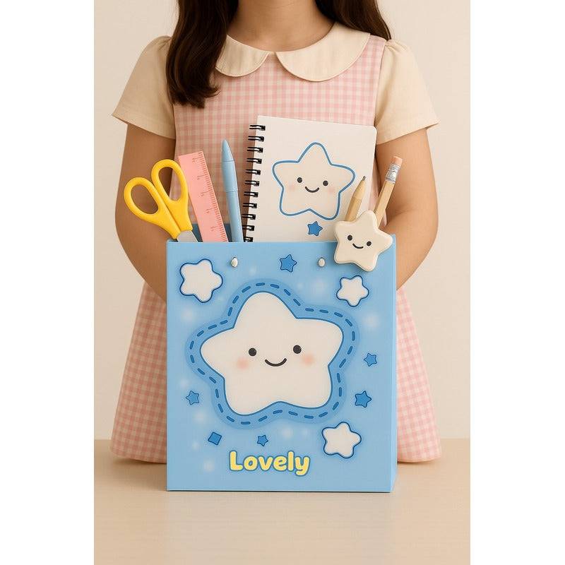 Cute Blue Bag with Star Design – 'Lucky' Printed – Ideal for Birthdays, Baby Showers & Special Occasions ( Pack of 1 ) Buy @ ₹99