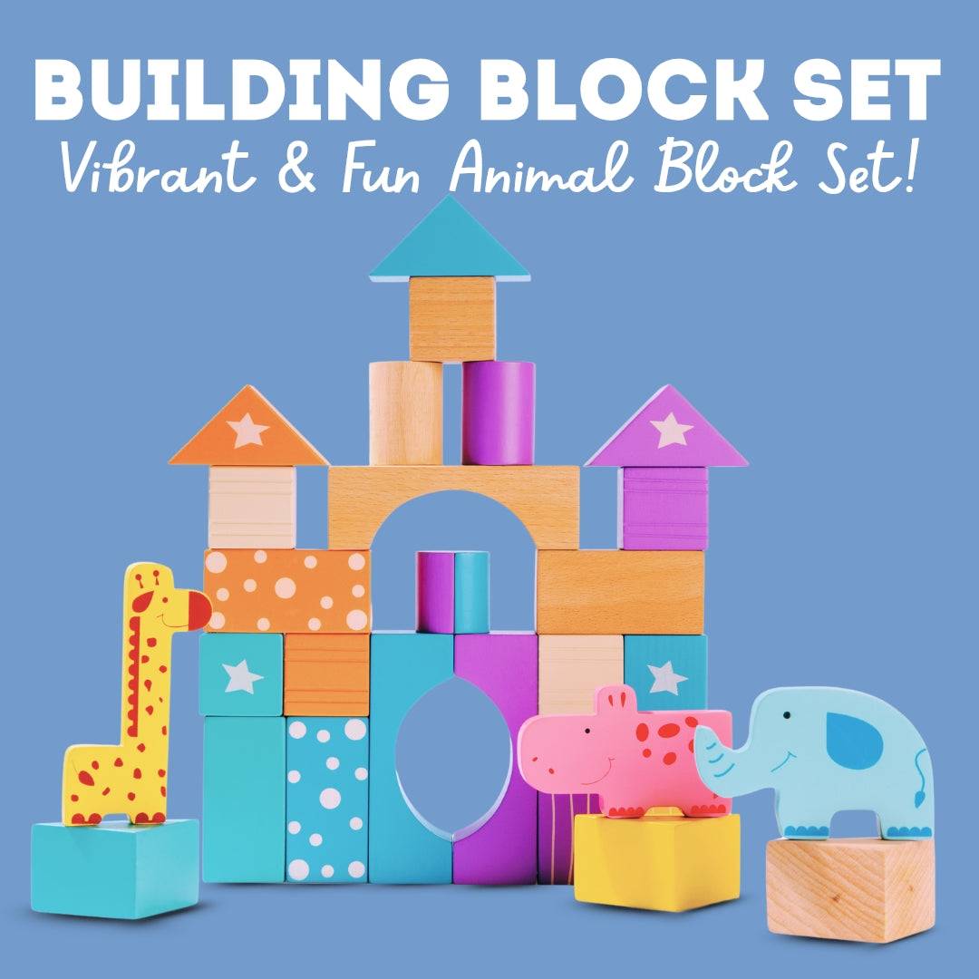 Cots and Cuddles Premium Quality 30pcs Wooden Building Blocks for Kids Buy @ ₹1899