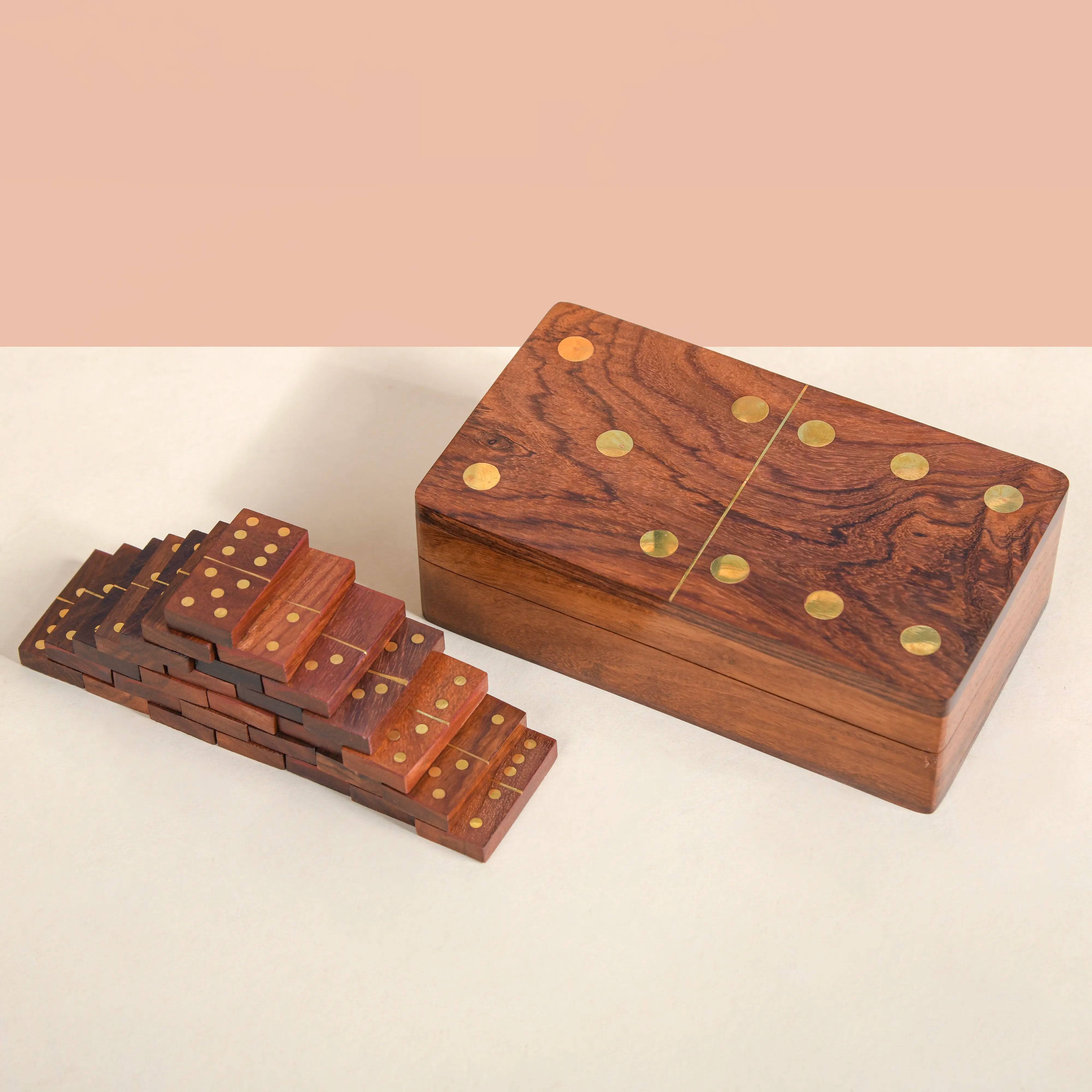 Handcrafted Wooden Dominos Game