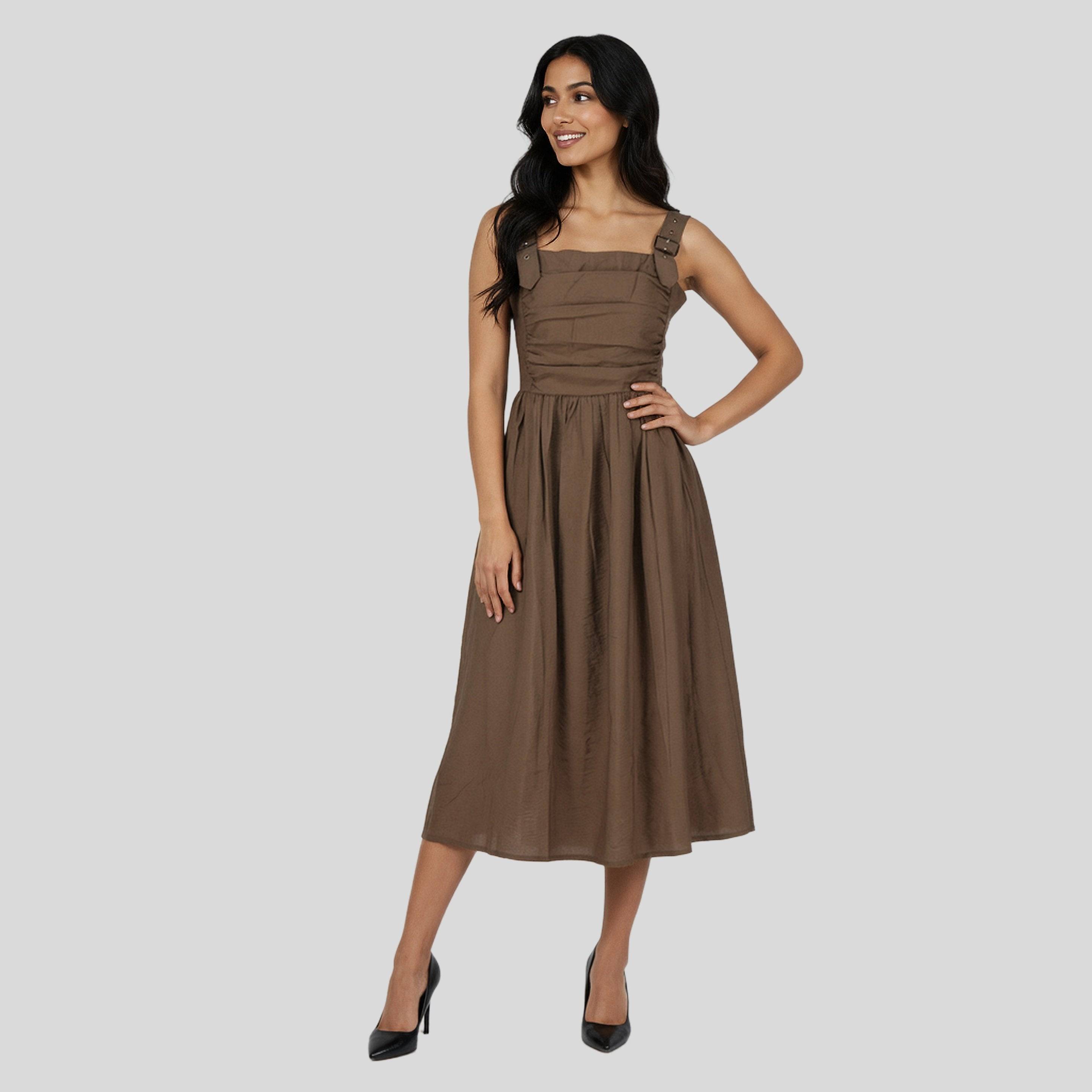 Betty Layered Maxi Dress With Ruching Detail