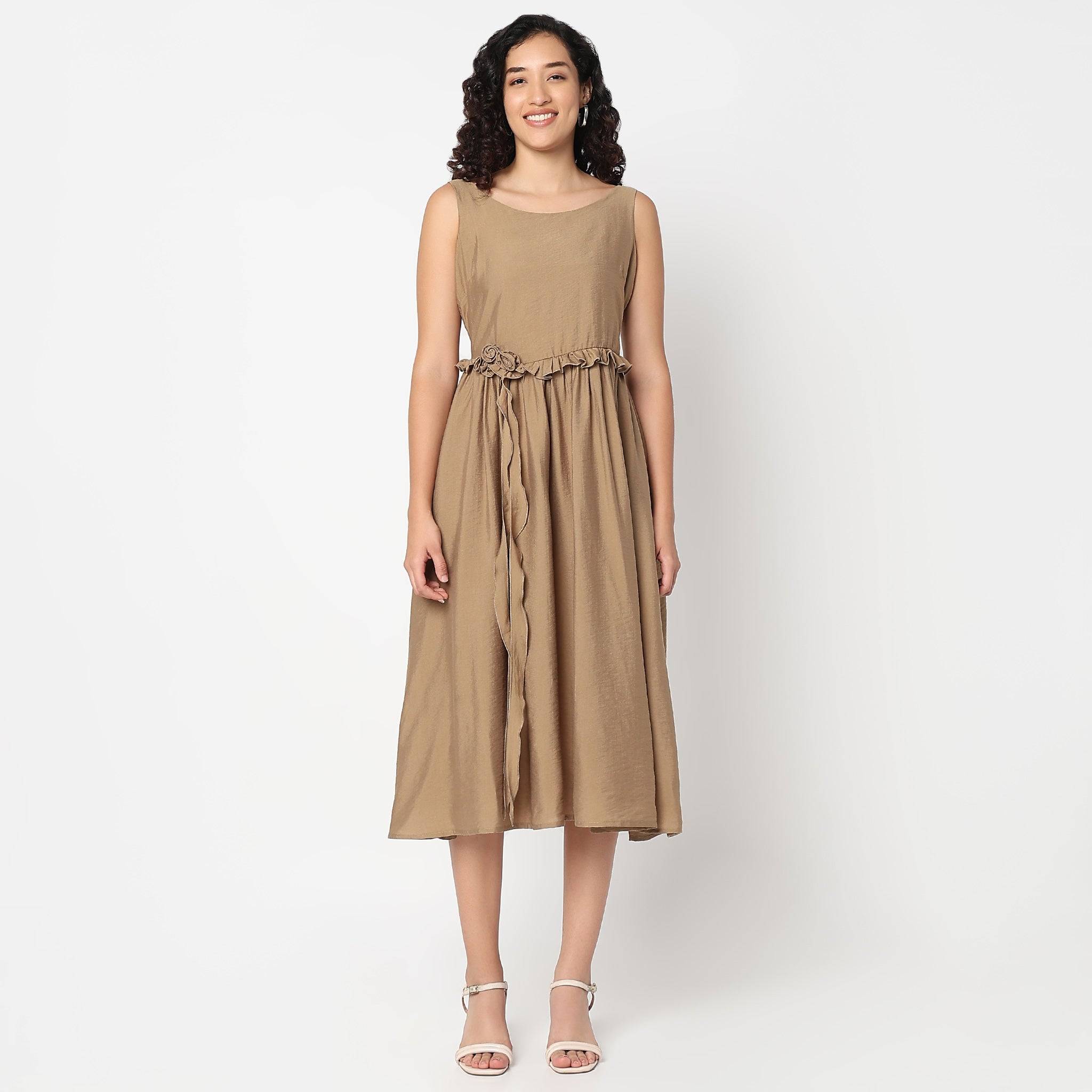 Betty Flared Floral Corsage Dress