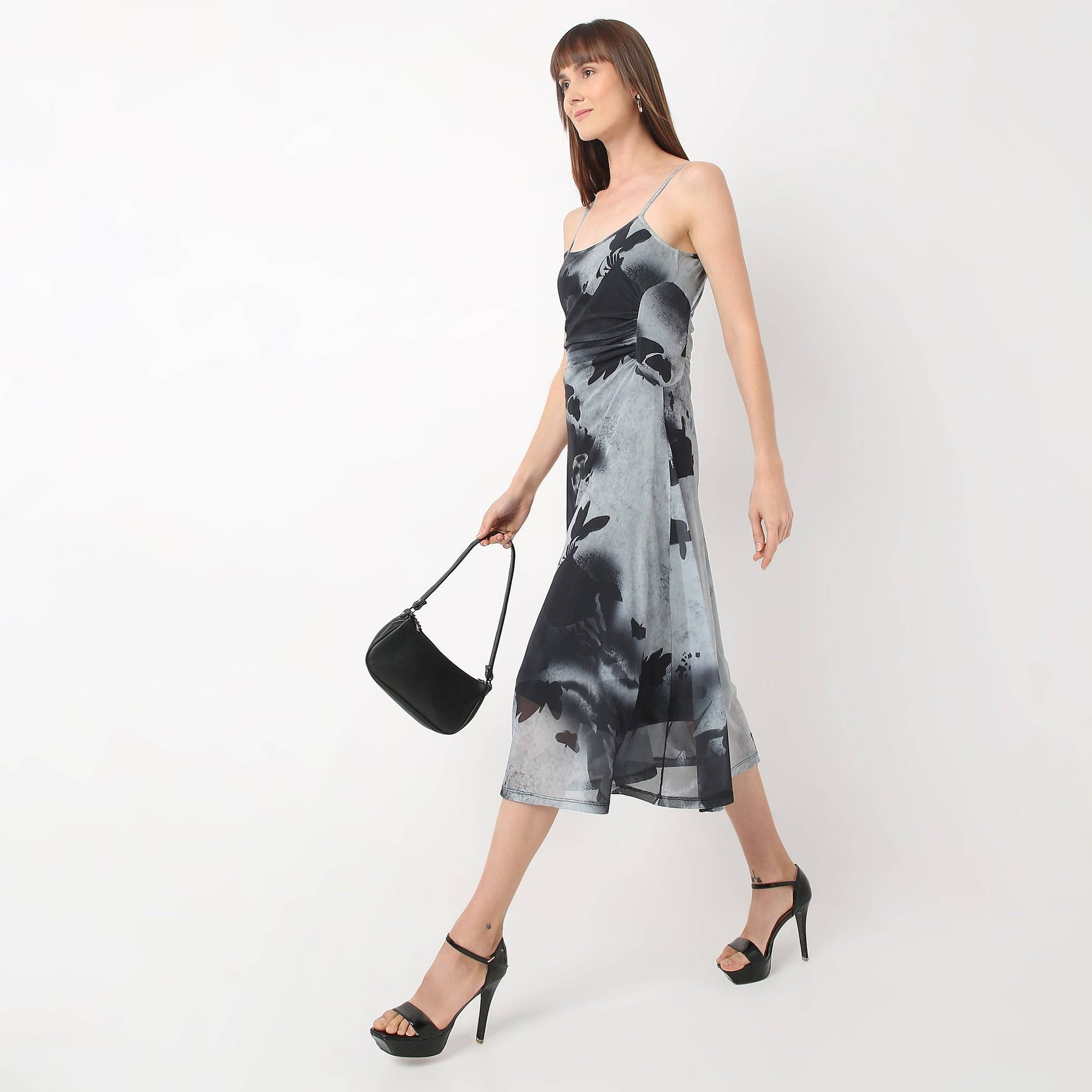 Flare Fit Printed Trendy Dress