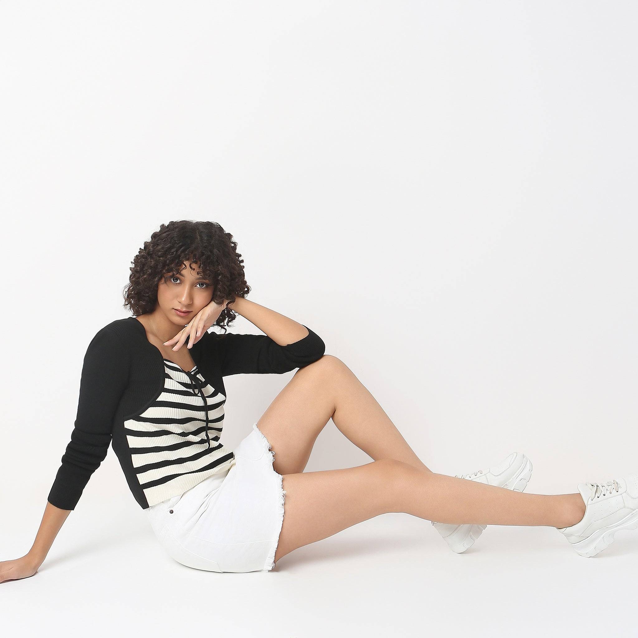 Knitted Striped T-Shirt