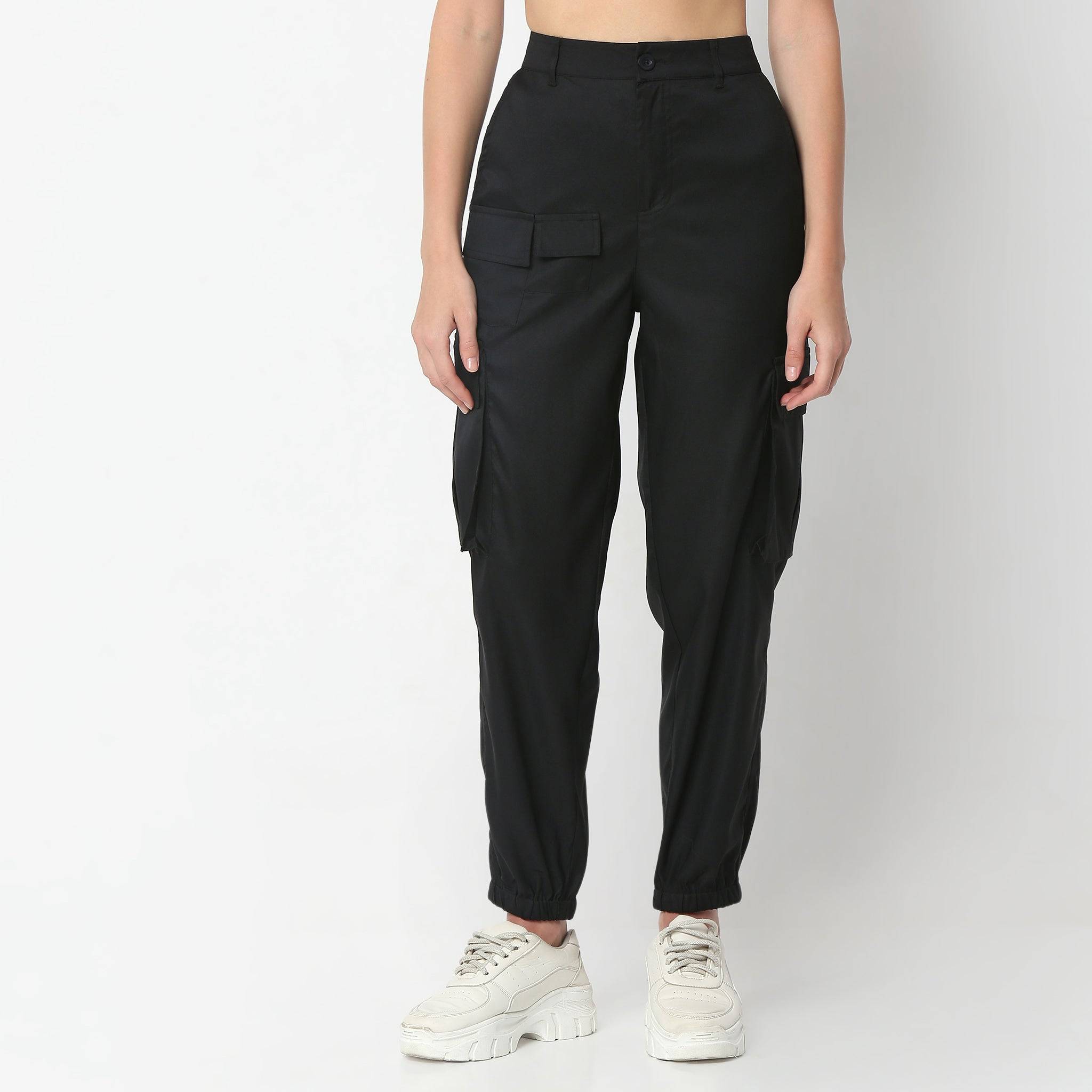 Ankle Length High Rise Cargo Pant With Patch Pocket