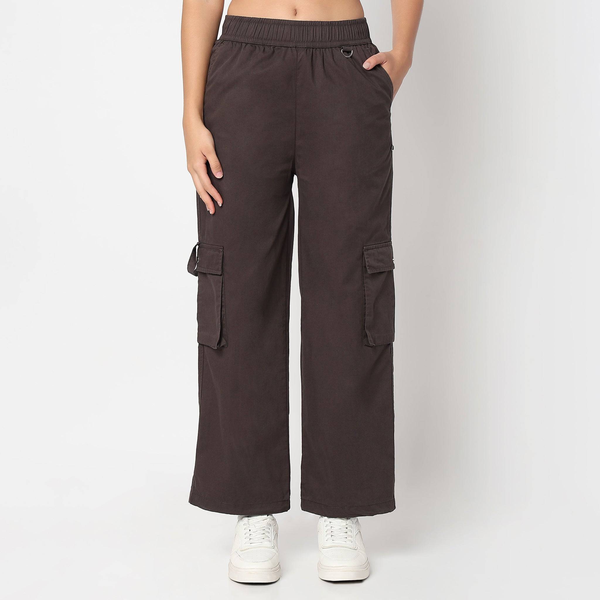 Betty Fashion Pants With Patch Pockets And Silver Rivet Detail