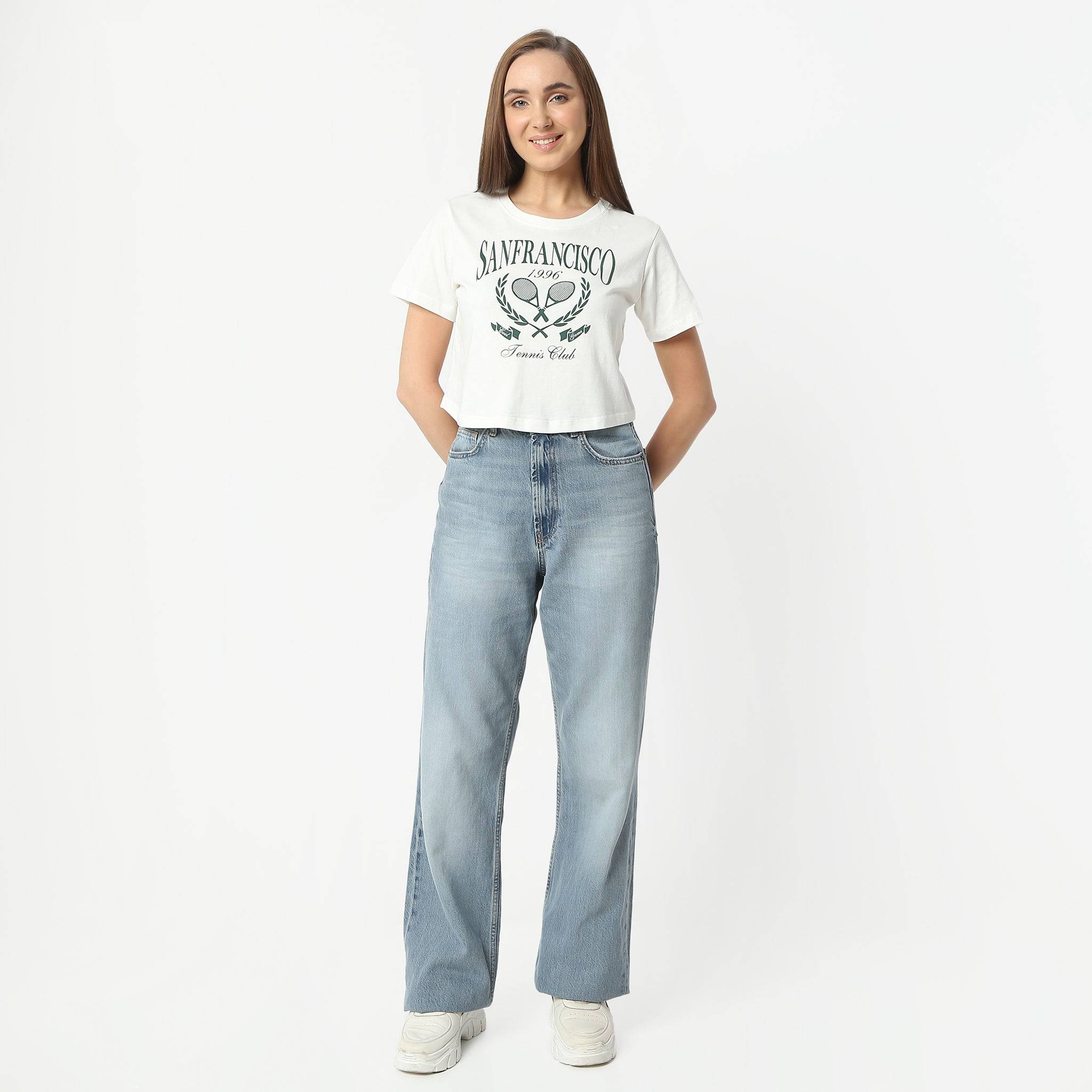 Slim Fit Graphic Round Neck Short Short Sleeve T-Shirt