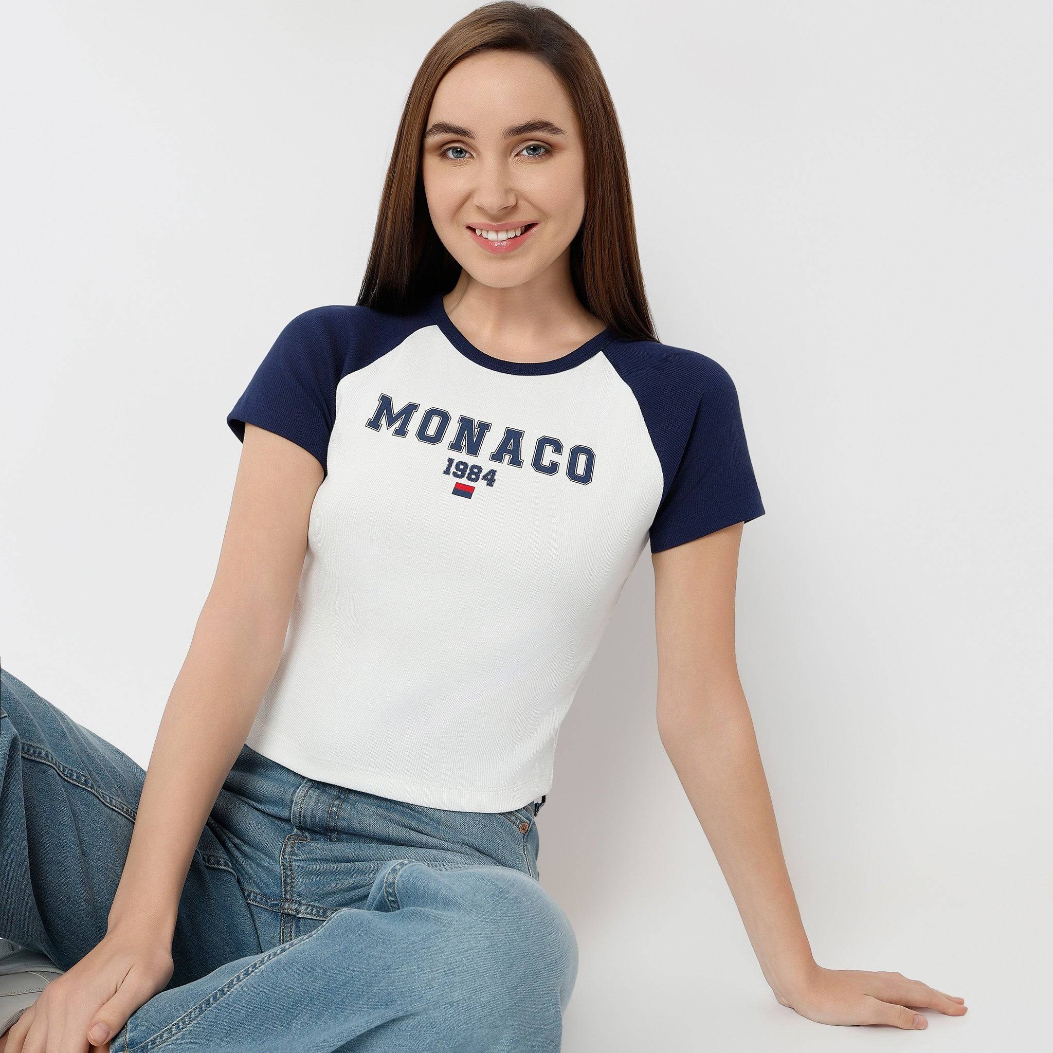 Betty Graphic Fitted Crop T-Shirt