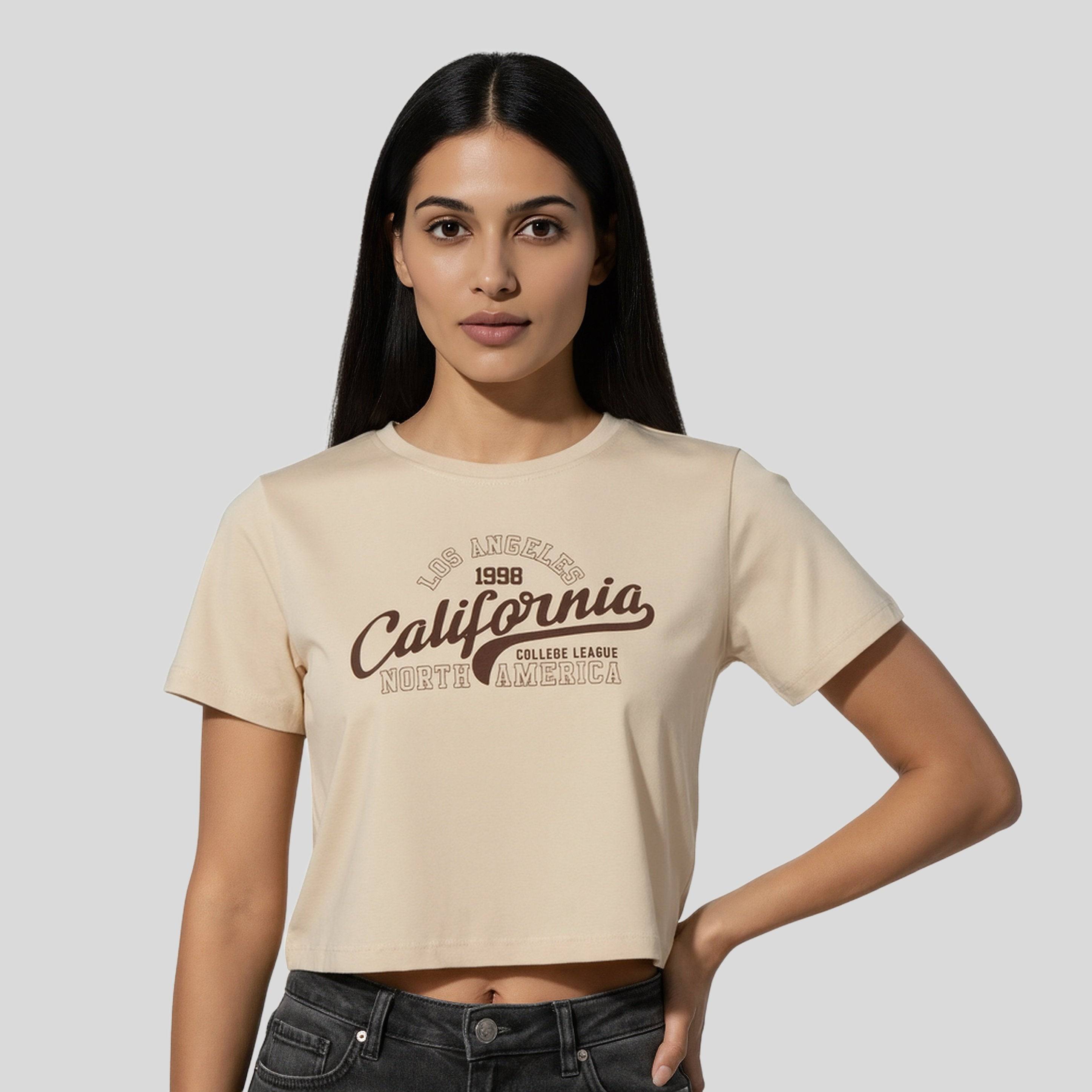 Cotton Graphic Crop T-Shirt